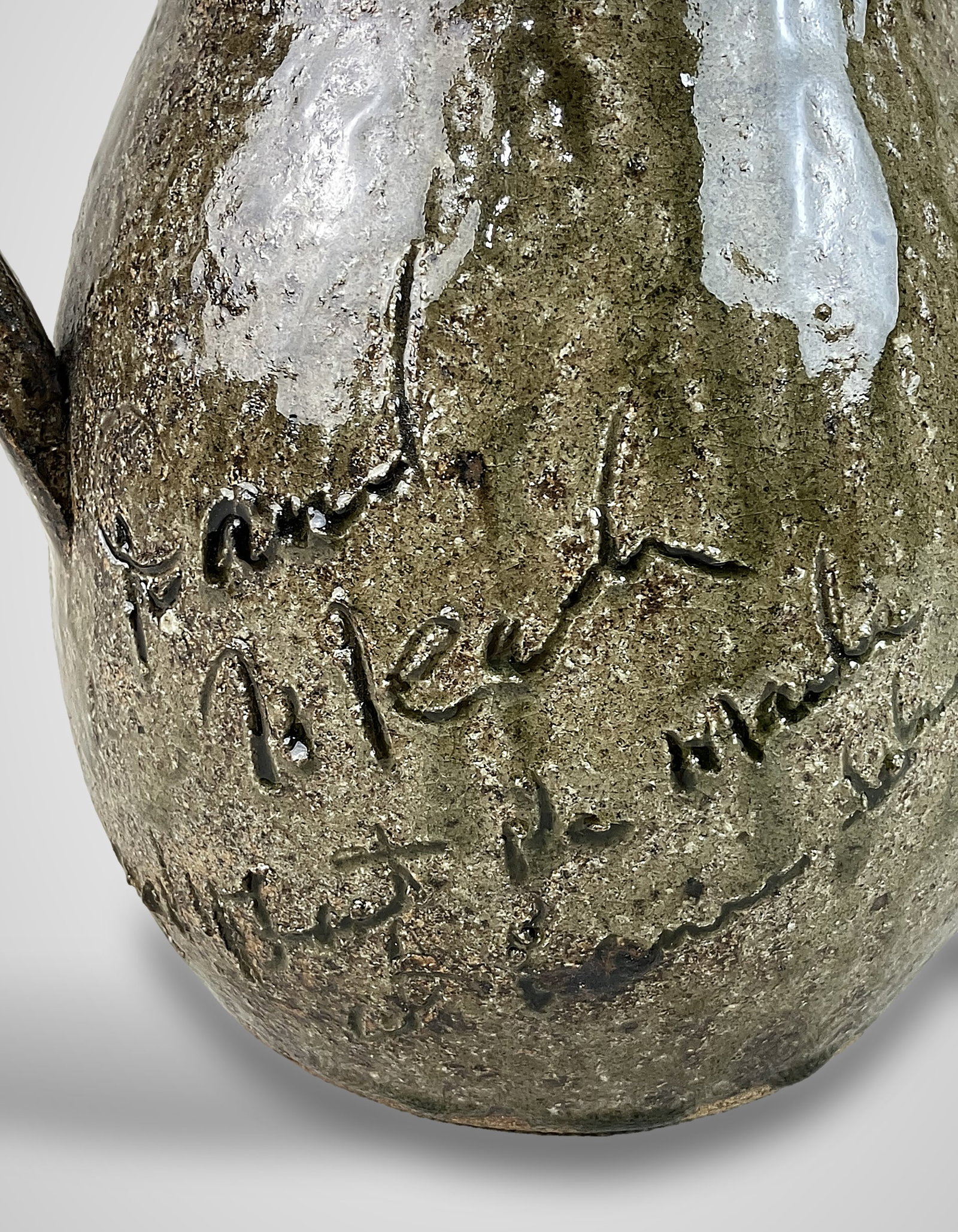 David Meaders Alkaline Glaze Stoneware Pitcher - 3