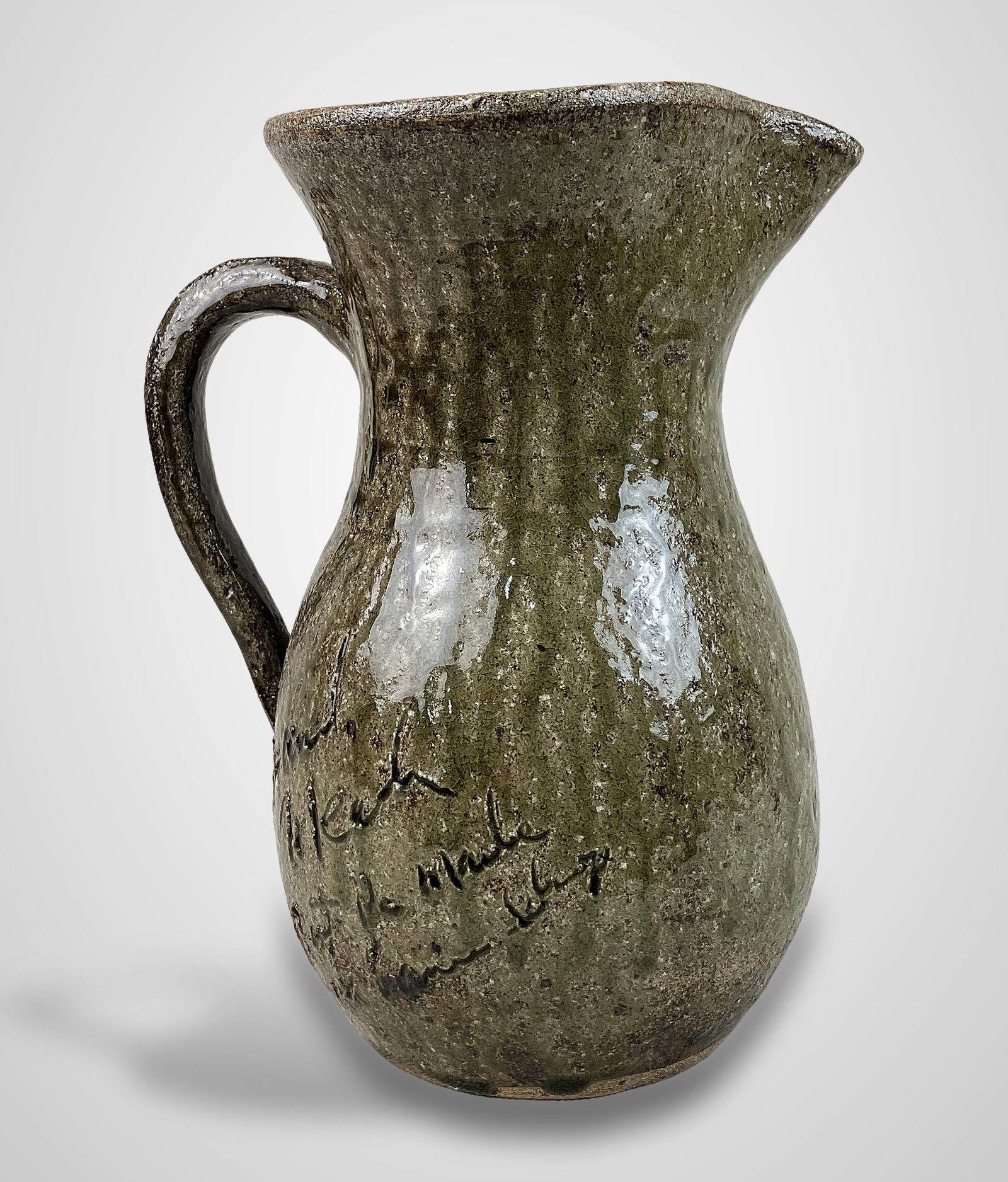 David Meaders Alkaline Glaze Stoneware Pitcher - 5