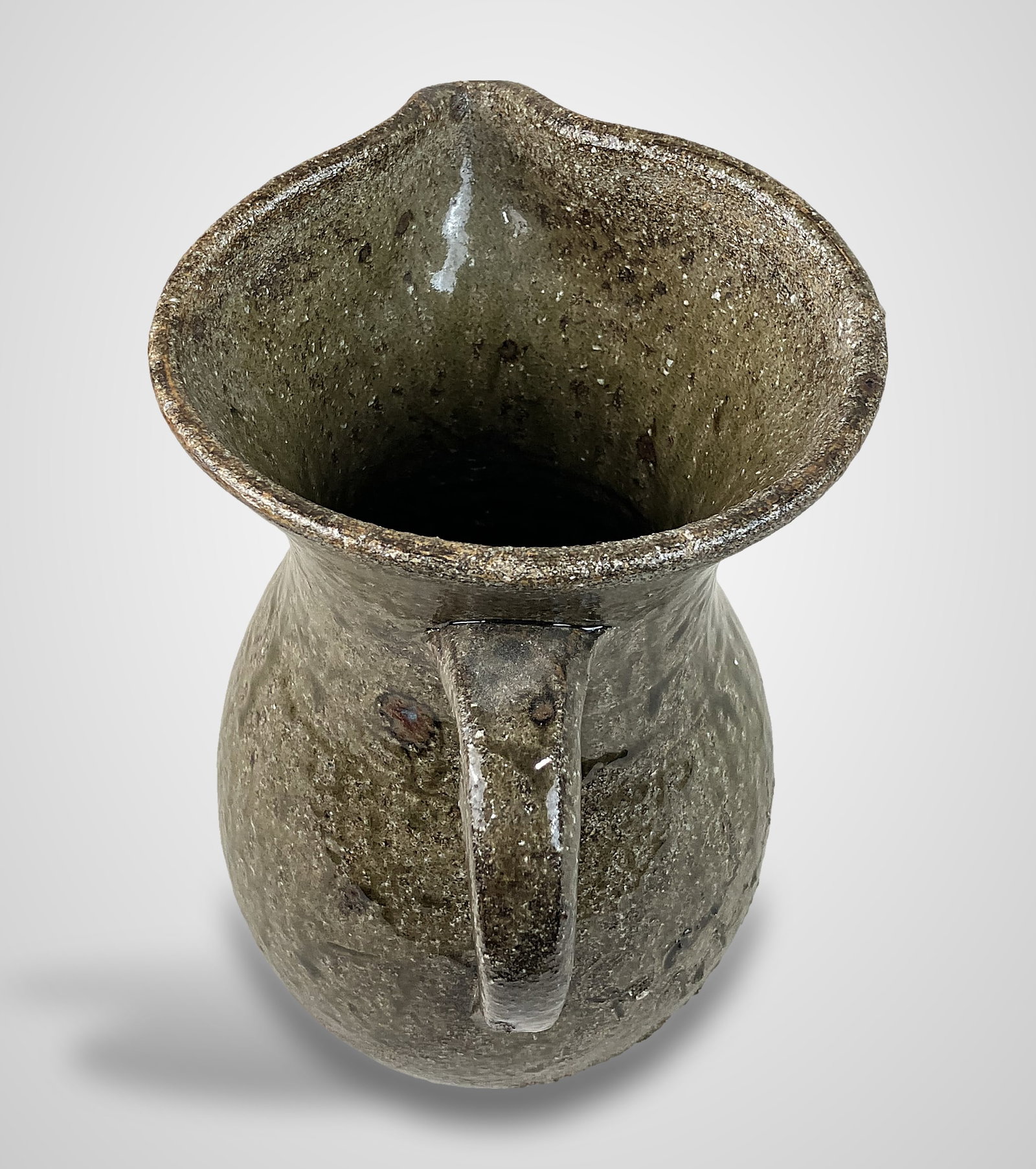 David Meaders Alkaline Glaze Stoneware Pitcher - 9