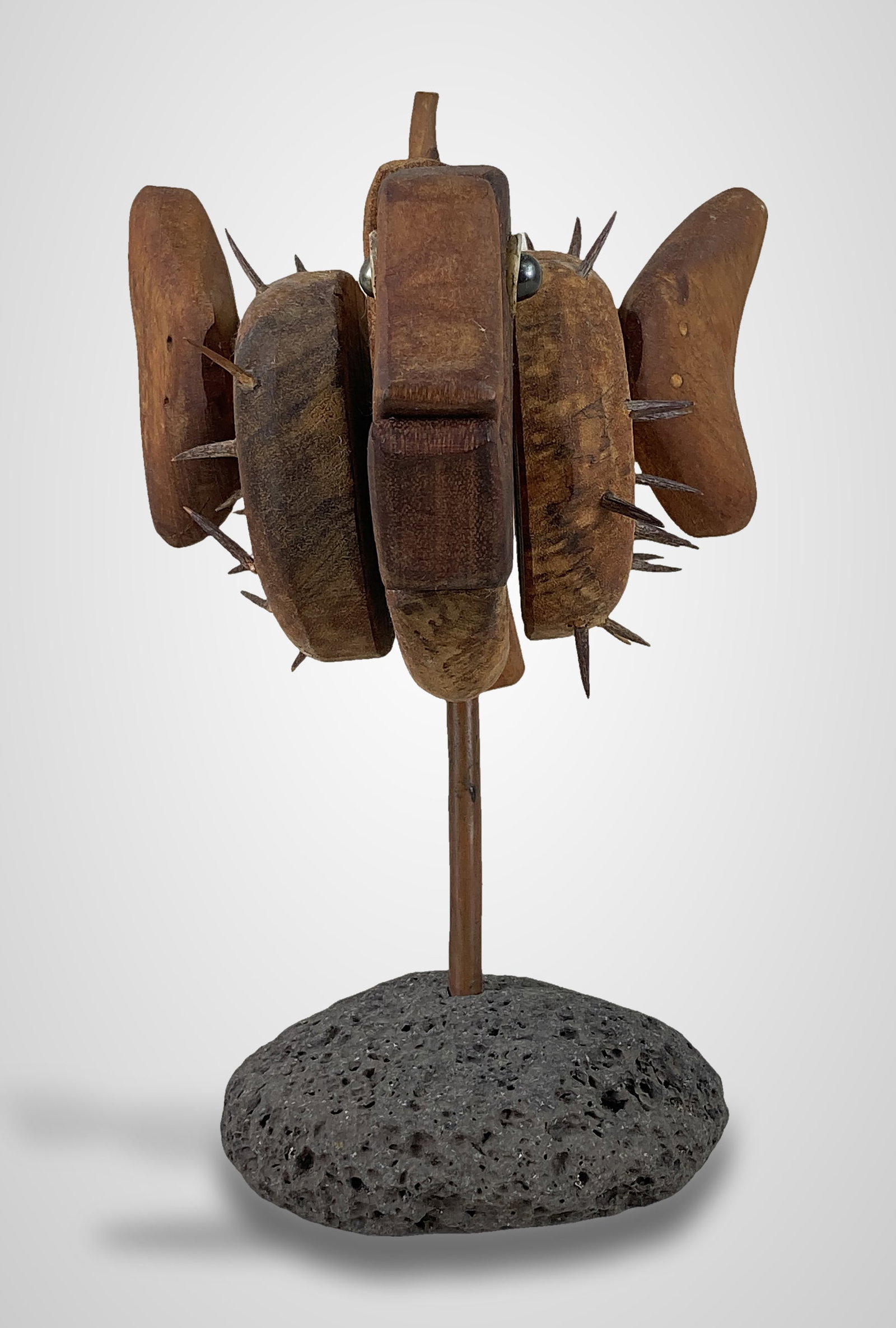 Folk Art Pufferfish Sculpture - 2