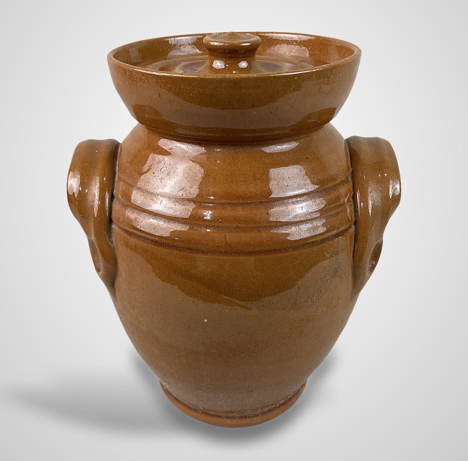 Glazed Studio Pottery Bean Pot - 3