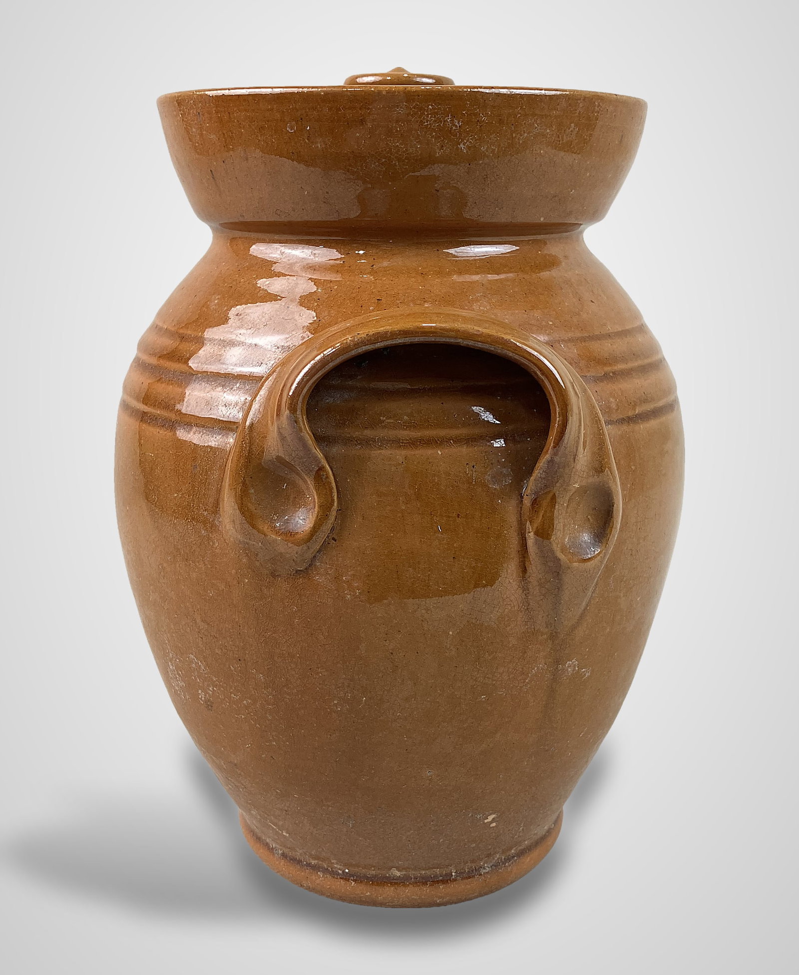 Glazed Studio Pottery Bean Pot - 6