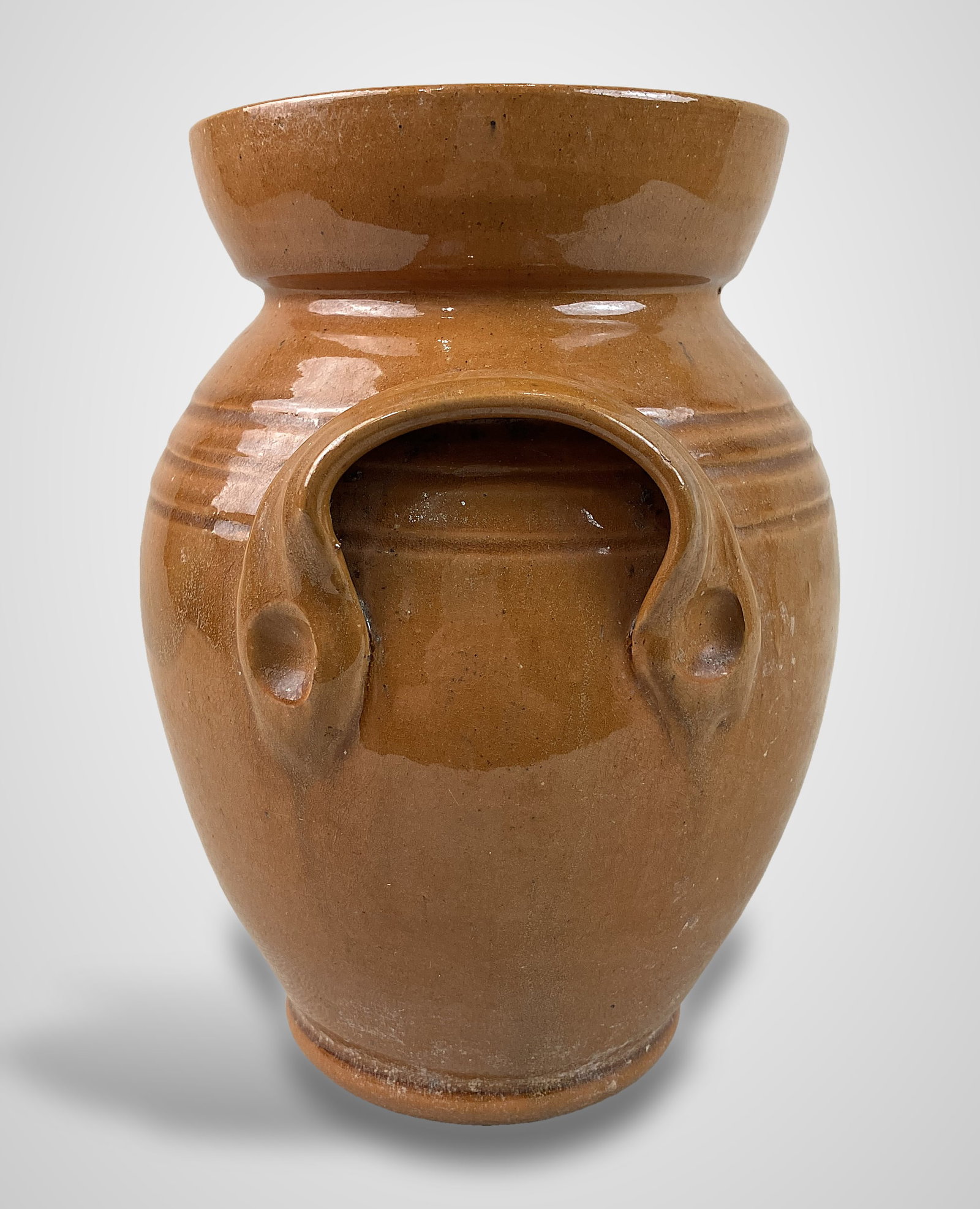 Glazed Studio Pottery Bean Pot - 9