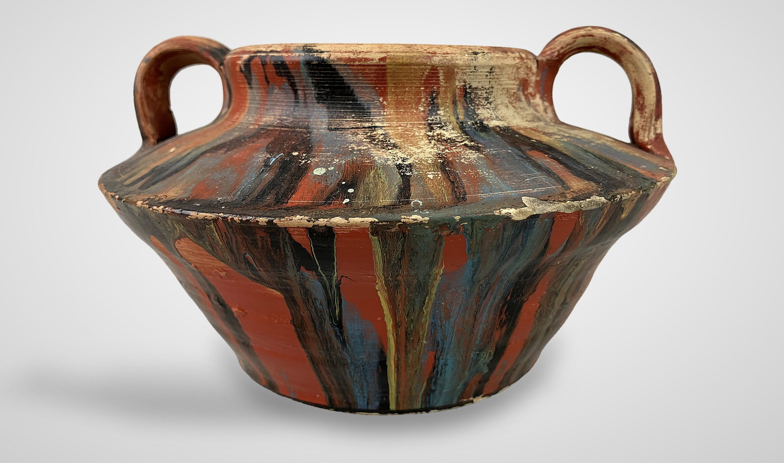 Earthenware Drip Glaze Vase - 2
