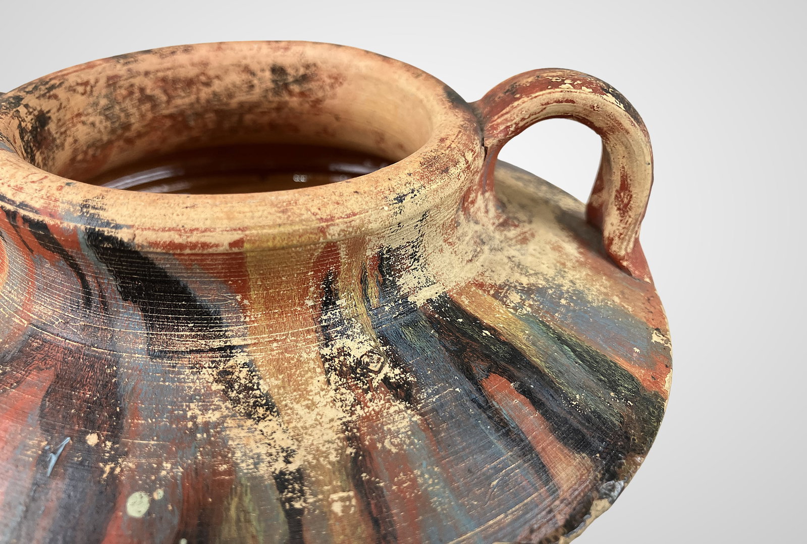Earthenware Drip Glaze Vase - 4