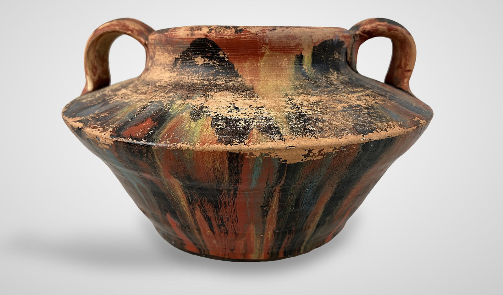 Earthenware Drip Glaze Vase - 7