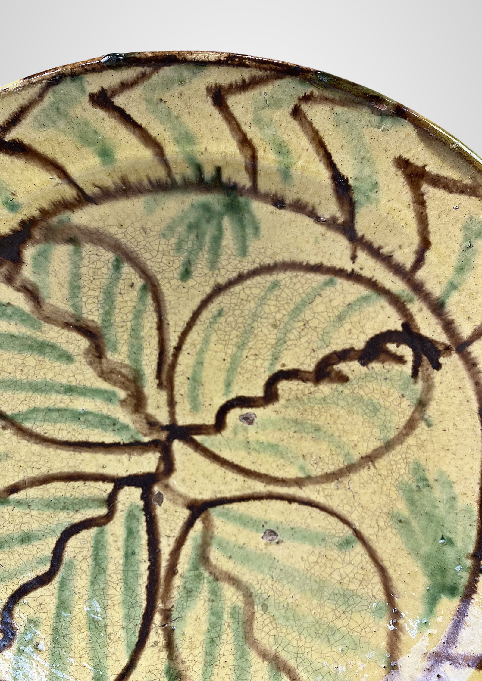 Early American Slip Decorated Bowl - 3