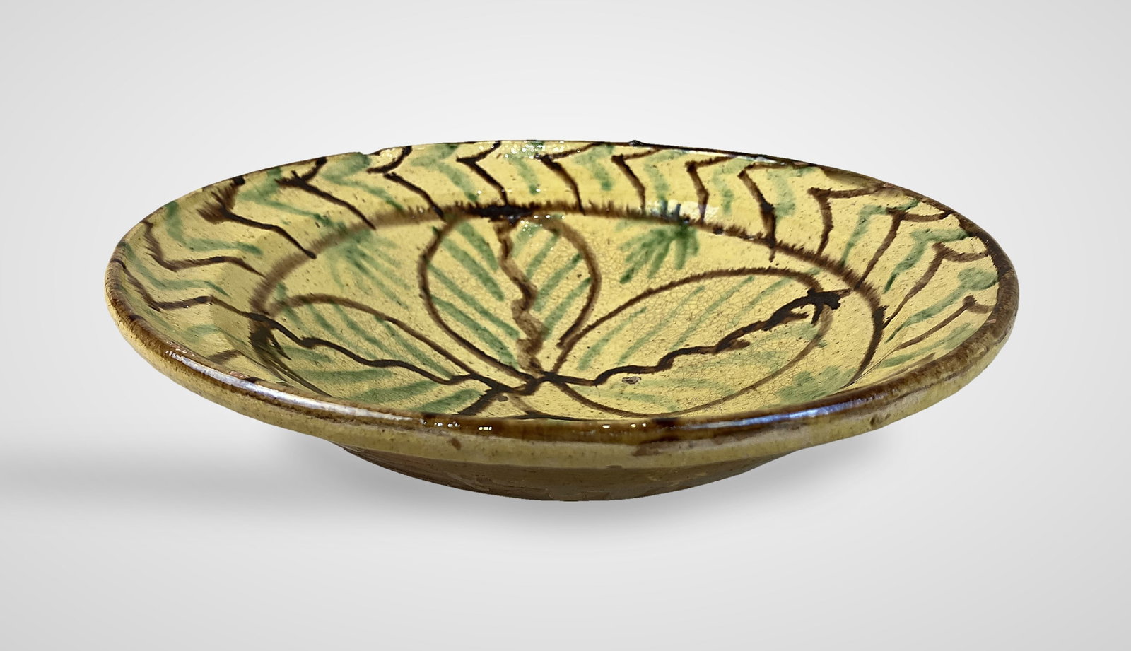 Early American Slip Decorated Bowl - 4