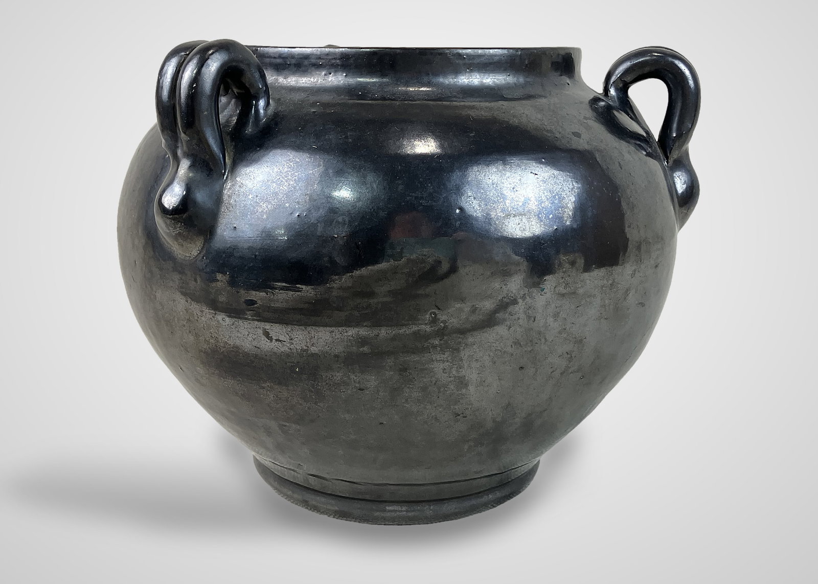 A.R. Cole Pottery Mirror Black Jar - 2