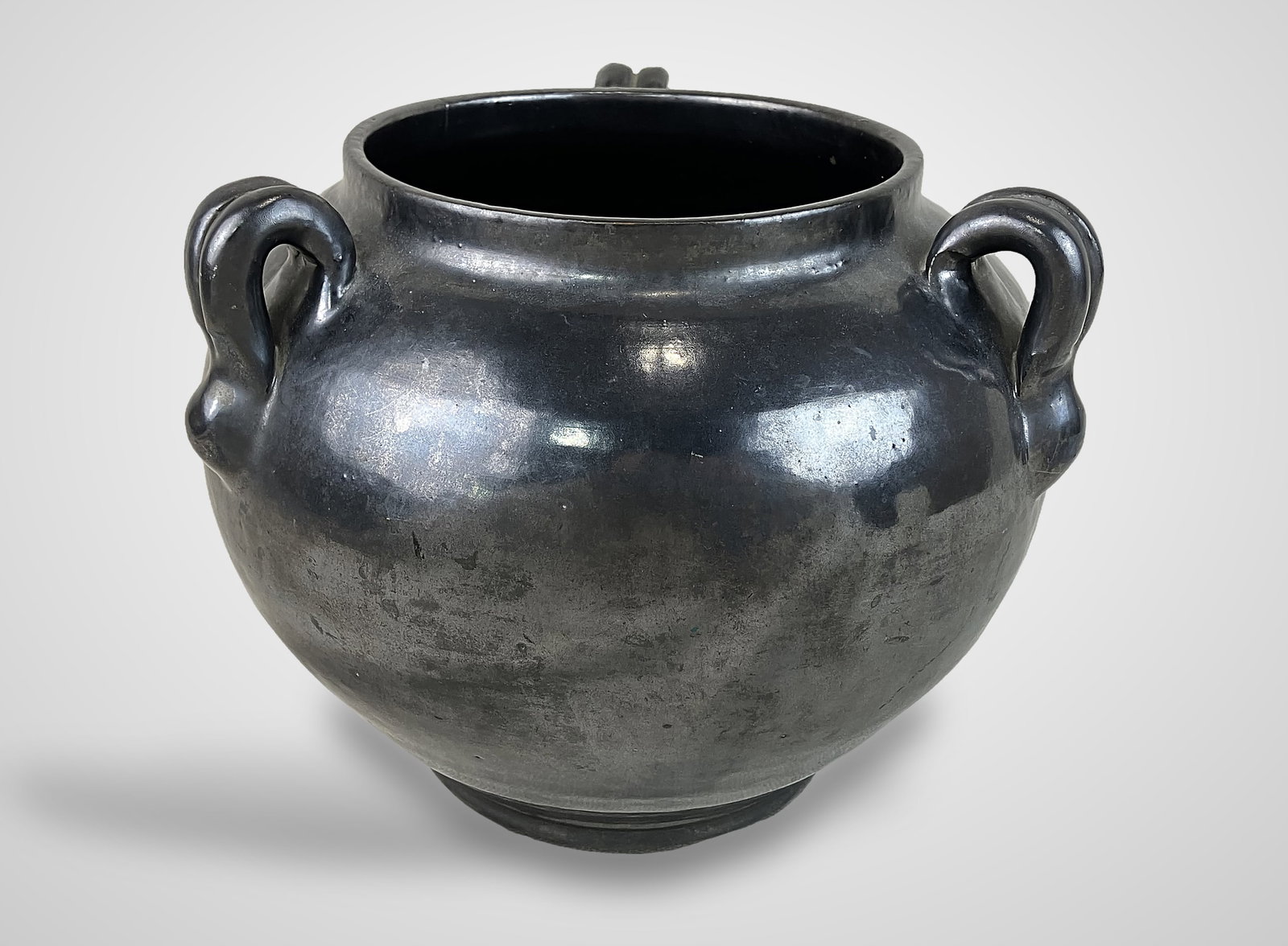 A.R. Cole Pottery Mirror Black Jar - 4