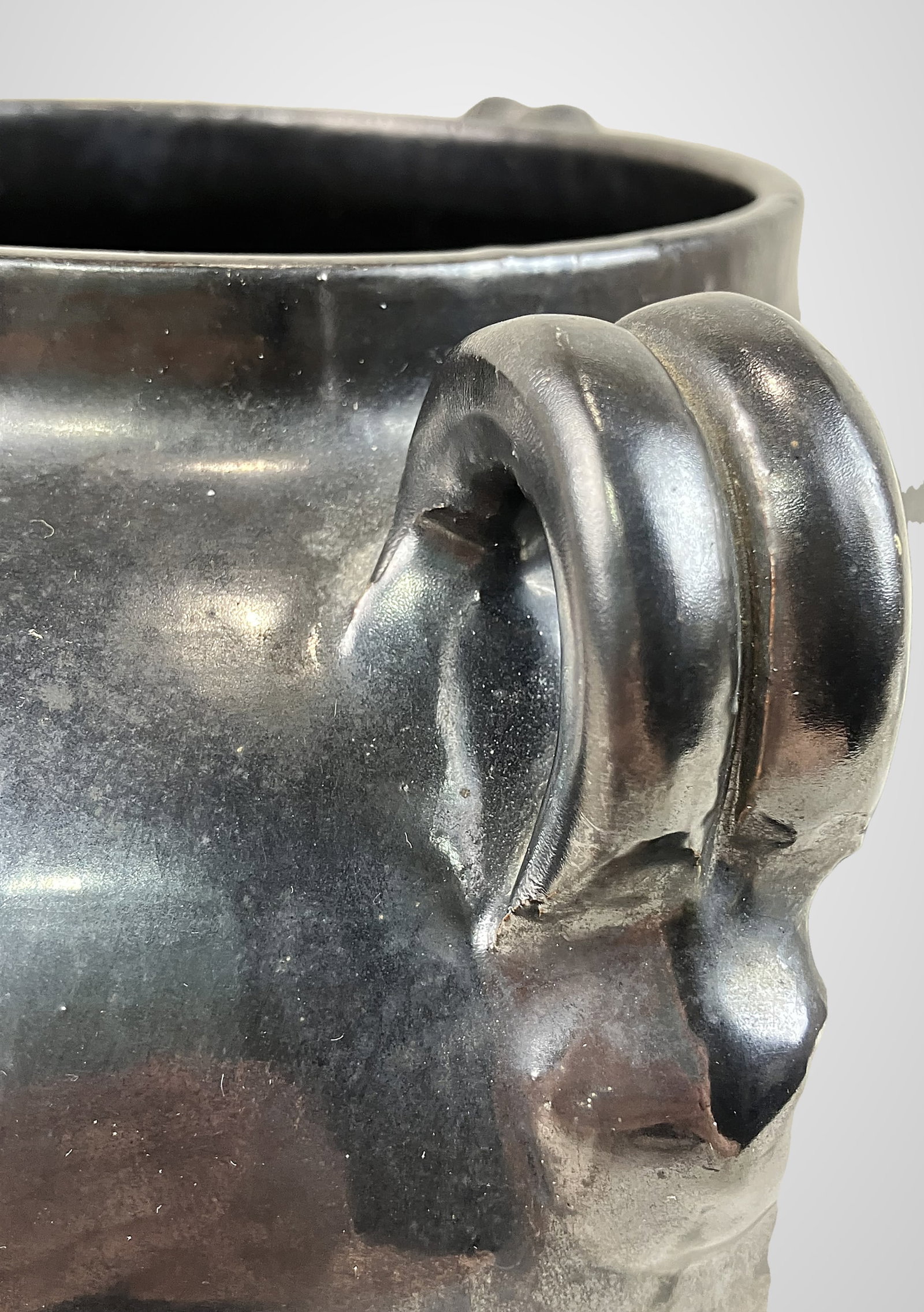 A.R. Cole Pottery Mirror Black Jar - 7