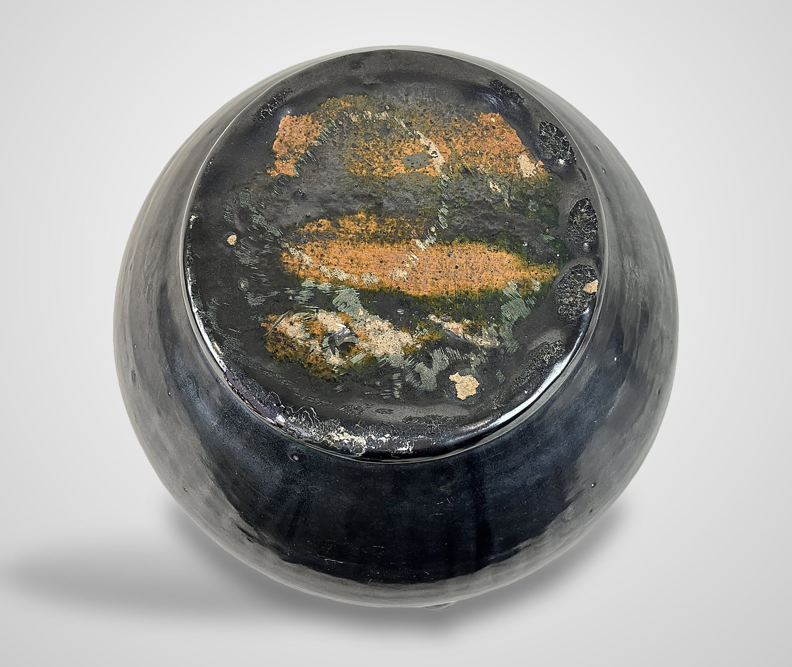 A.R. Cole Pottery Mirror Black Jar - 8