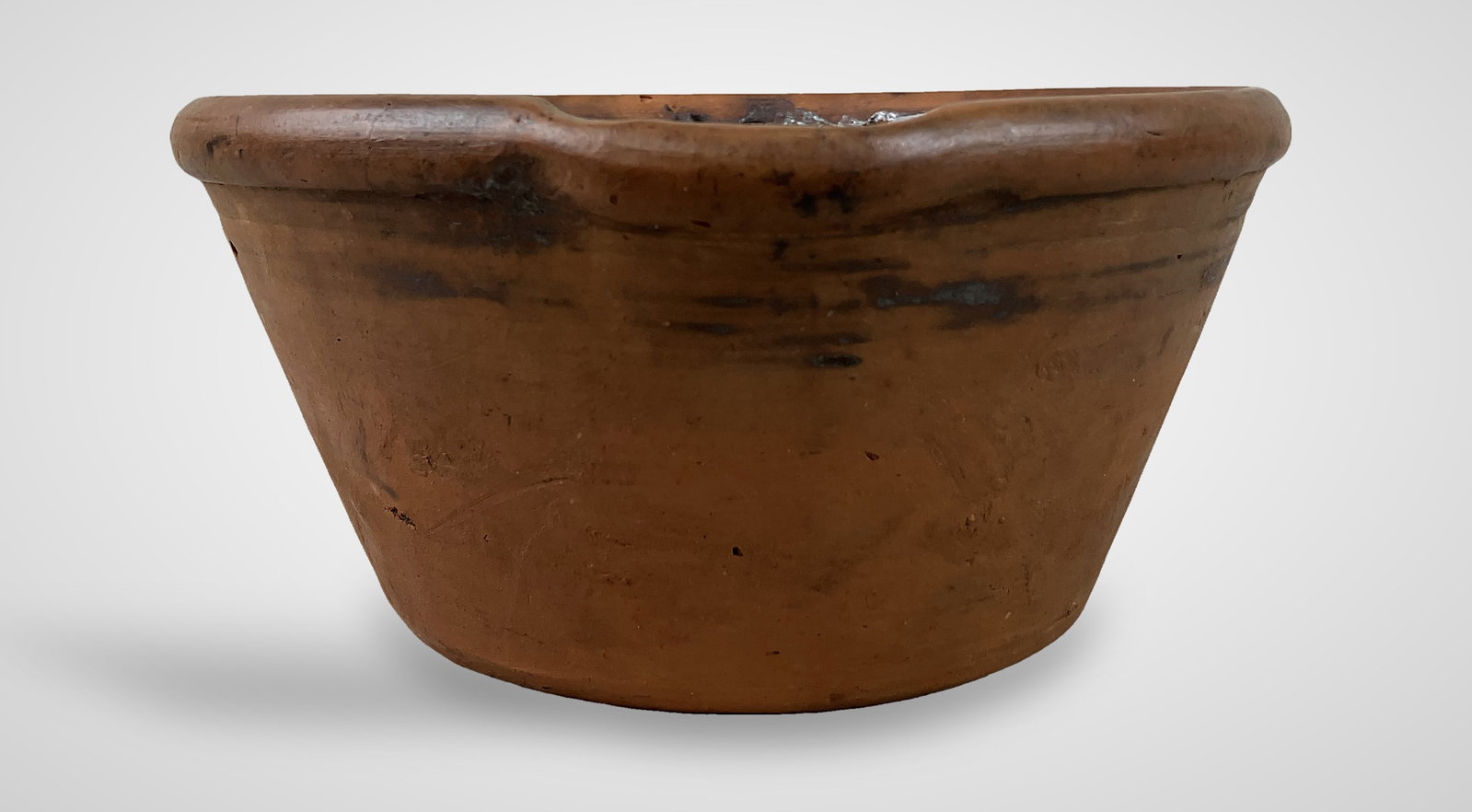 Redware Milk Bowl - 4