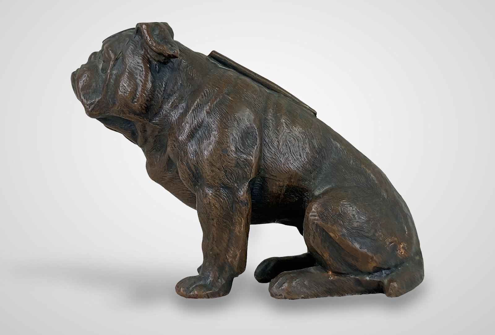 Bronze English Bulldog Striker Lighter - 3