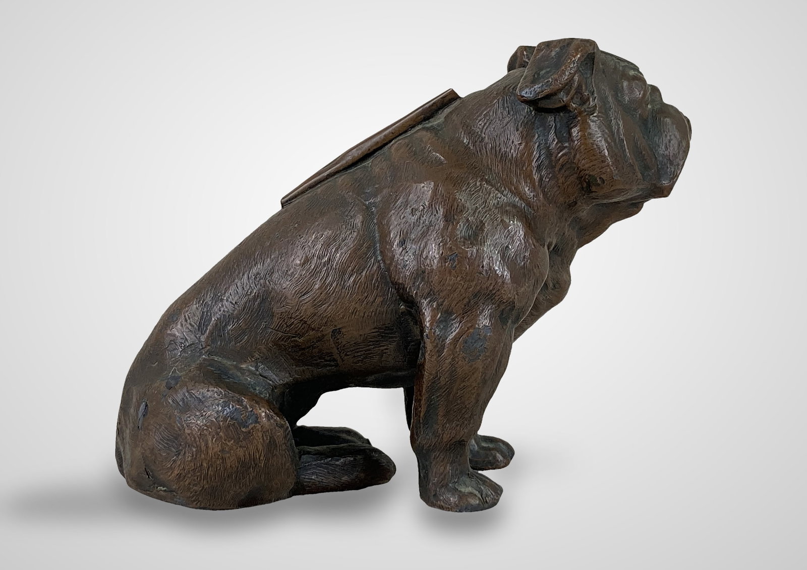 Bronze English Bulldog Striker Lighter - 5