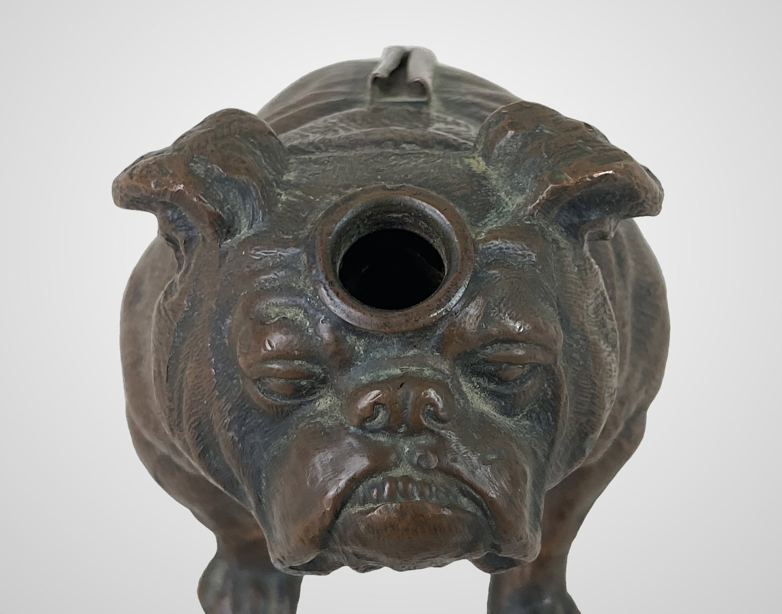 Bronze English Bulldog Striker Lighter - 7