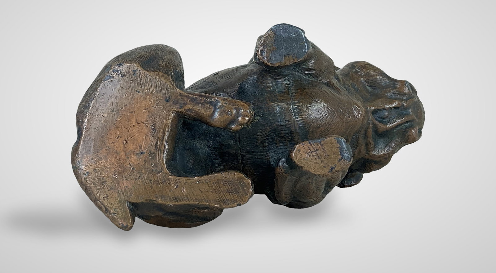 Bronze English Bulldog Striker Lighter - 9