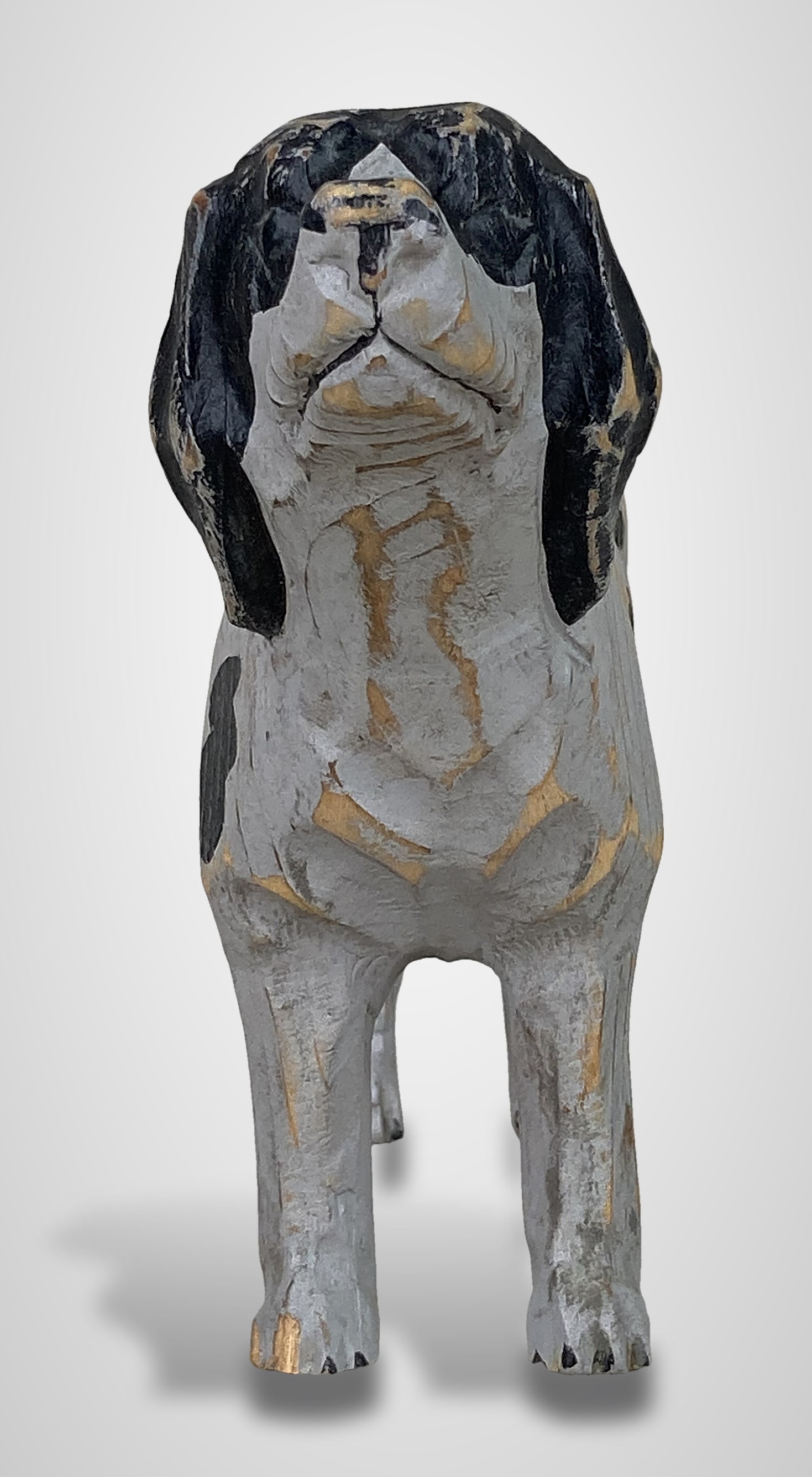 Folk Art Carved Dog Figure - 2