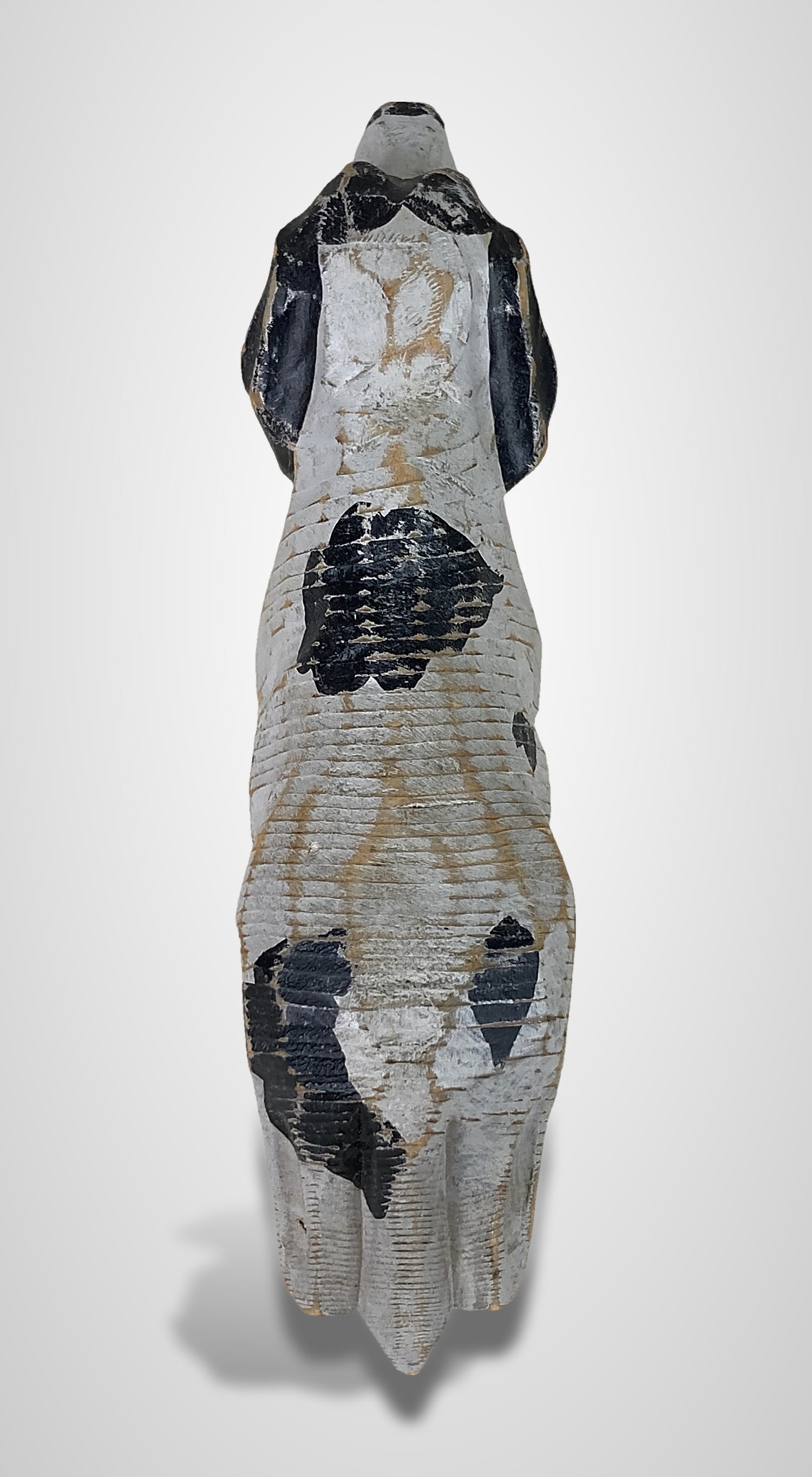 Folk Art Carved Dog Figure - 7