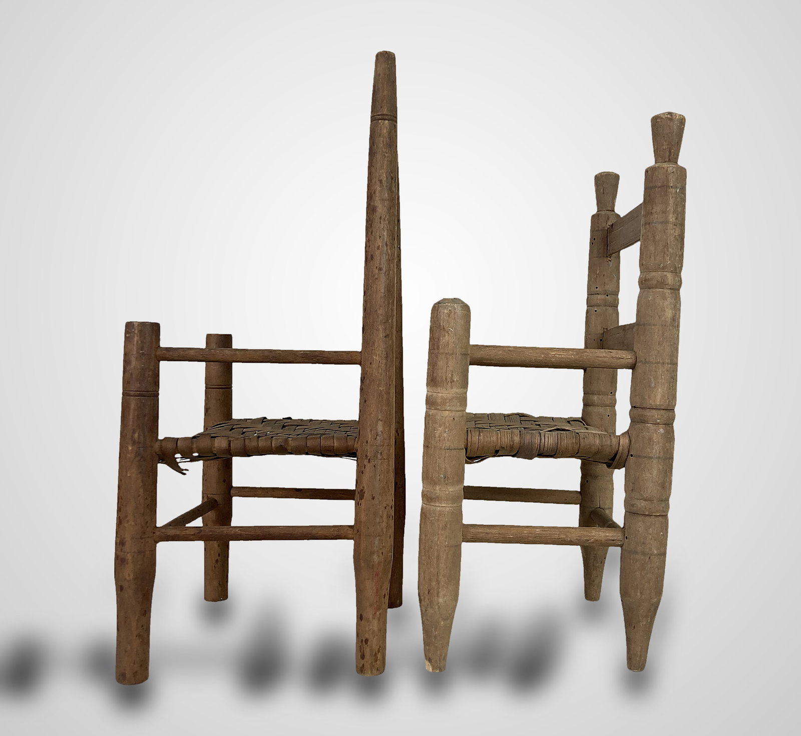 Small Country Ladder Back Doll Chairs - 3