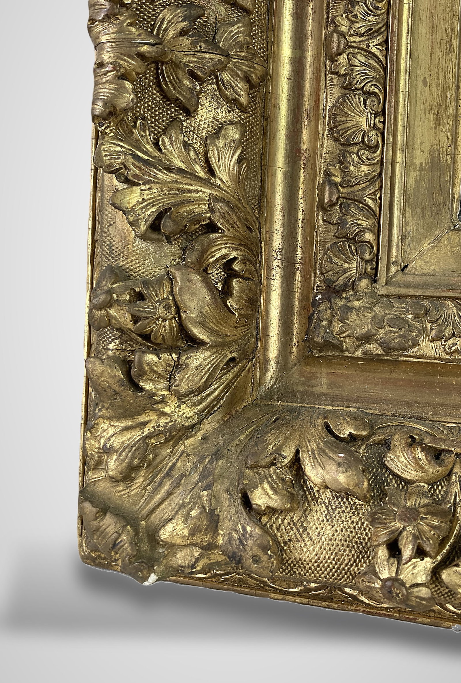 19th Century Scrolled Gilt Mirror - 2