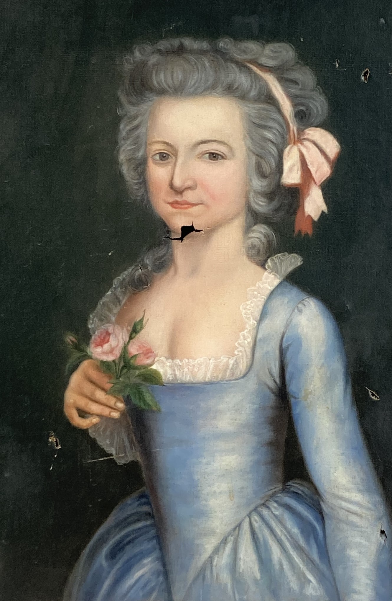 18th Century American School Portrait of Woman - 2