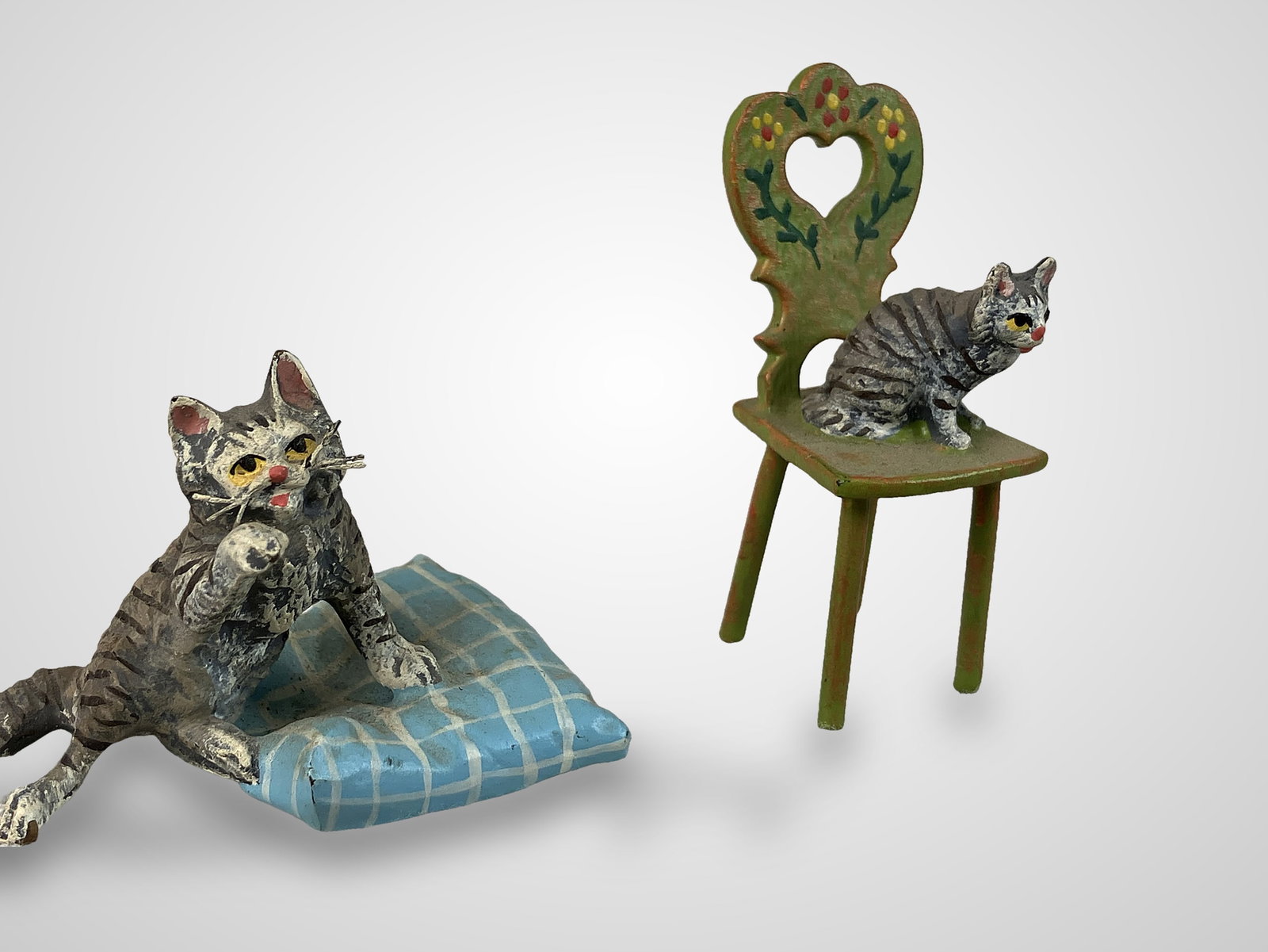 Miniature Bronze Cats Including Franz Bergman - 2