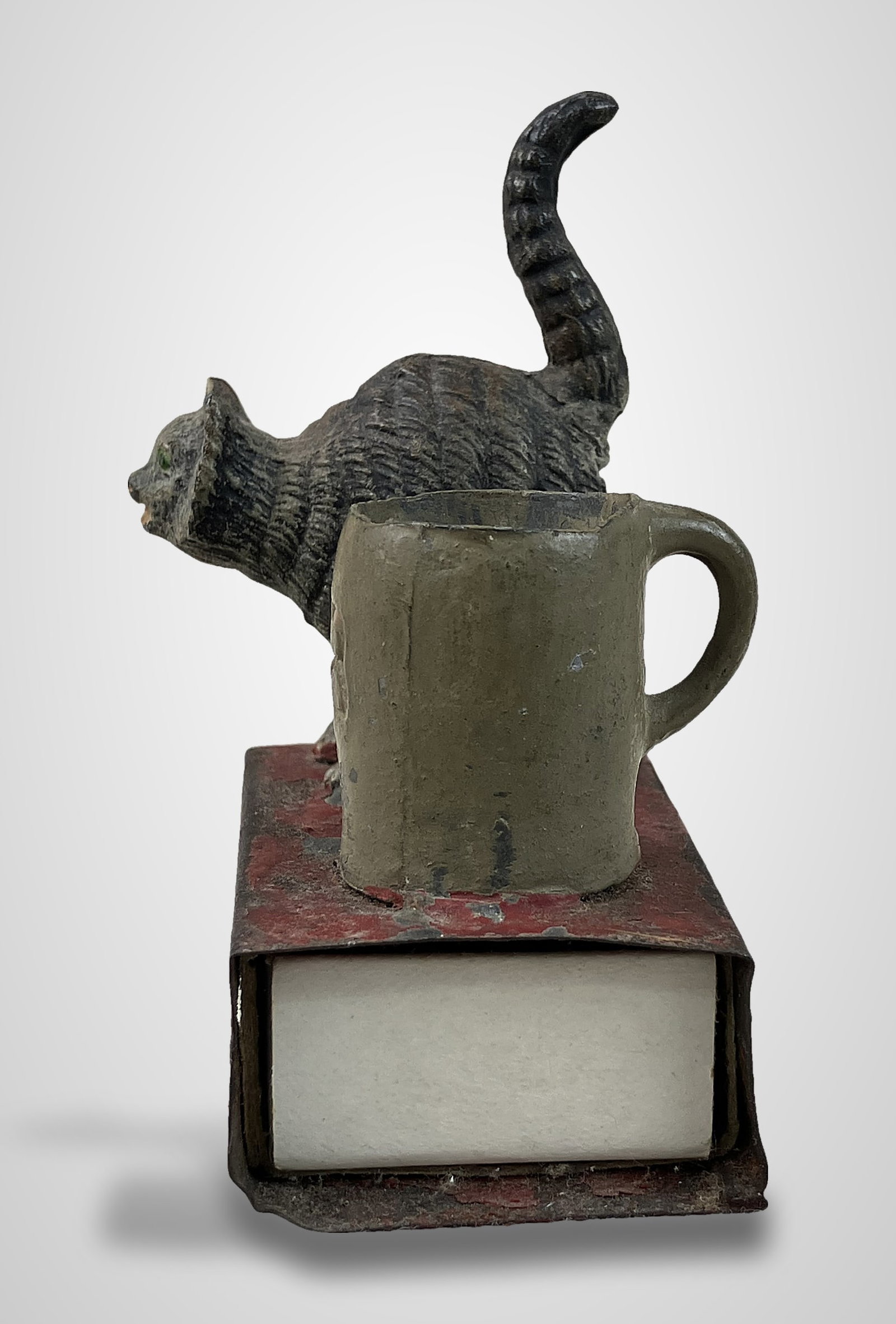 Polychromed Cat Matchbox Holder - 7