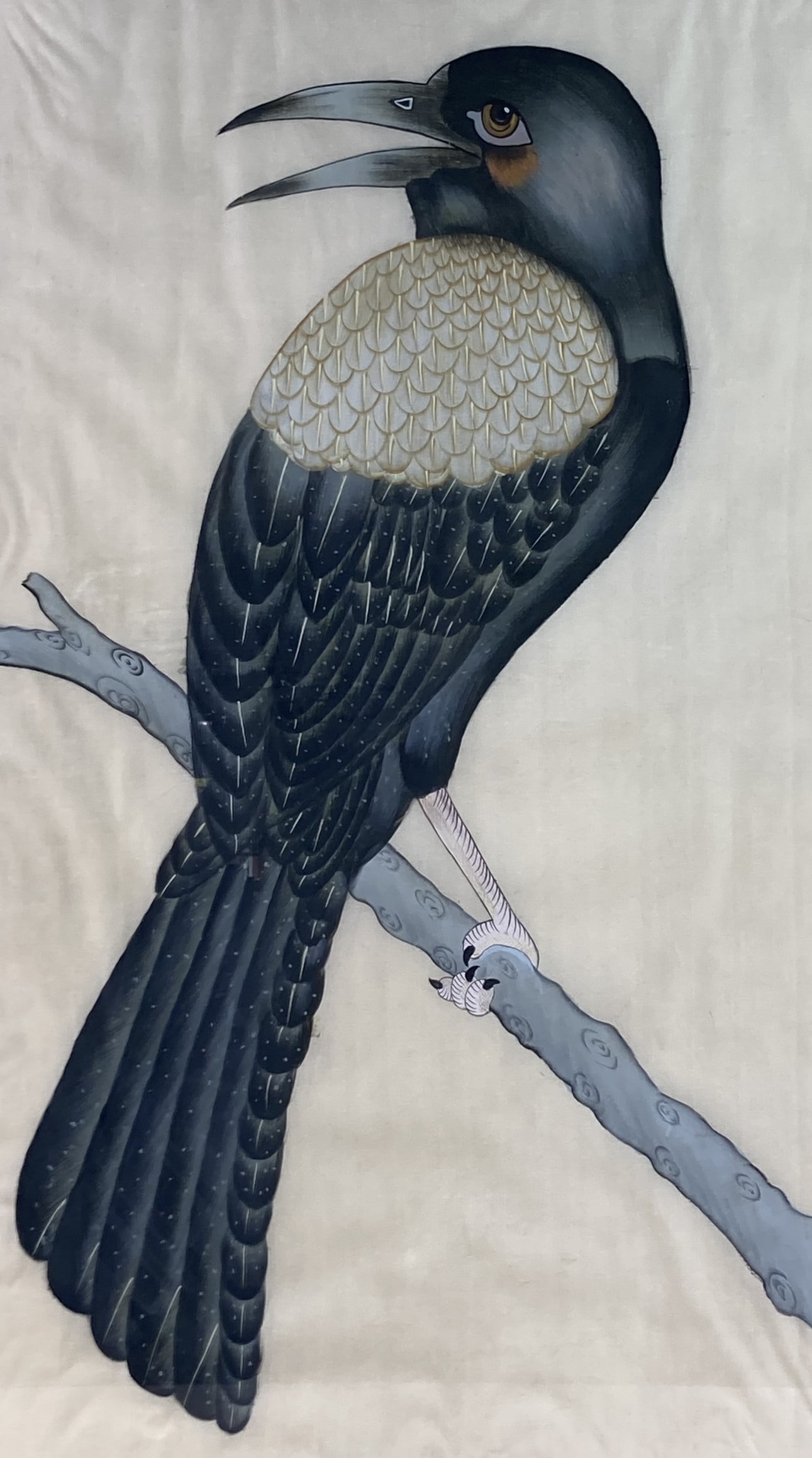 Mid-Century Modern Indian Bird Painting - 2