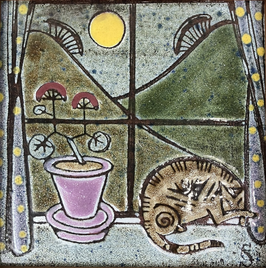 Set of Christina Sheppard Glazed Ceramic Tiles - 2
