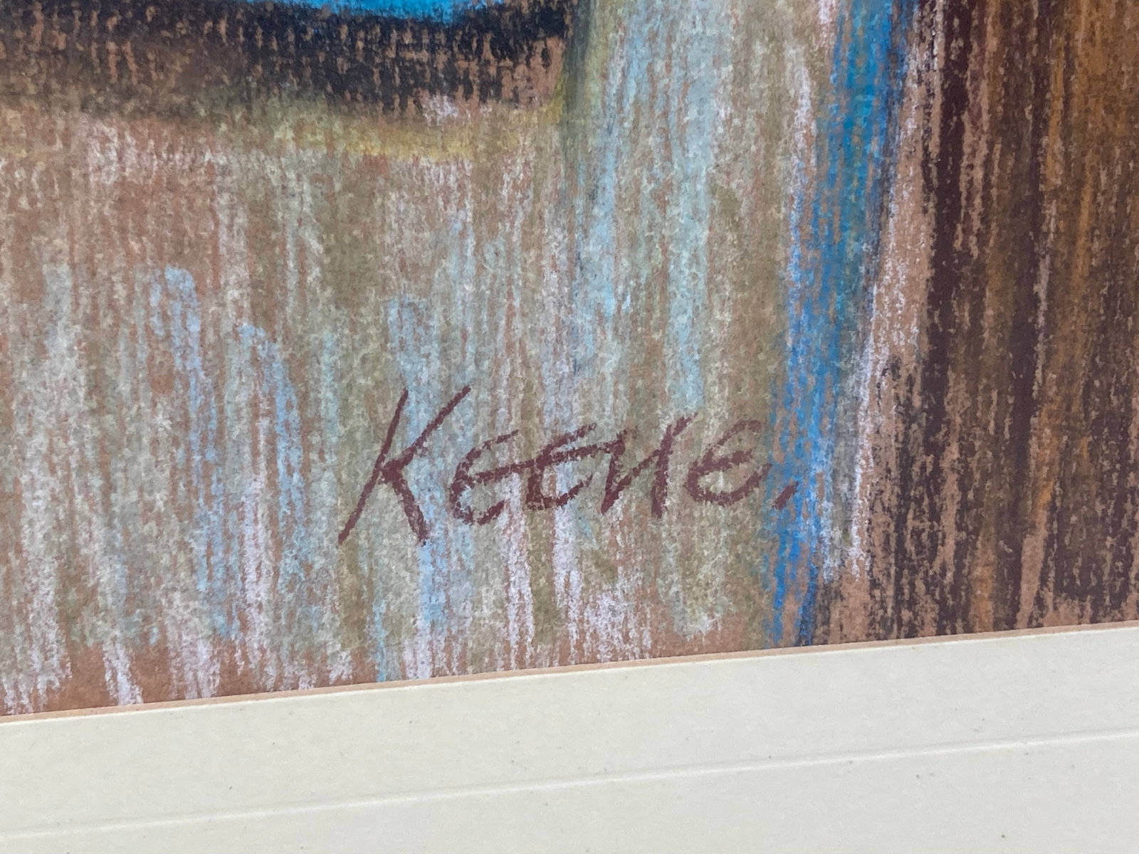 Mid-Century Modern, Kitchen Scene, Signed Pastel - 4