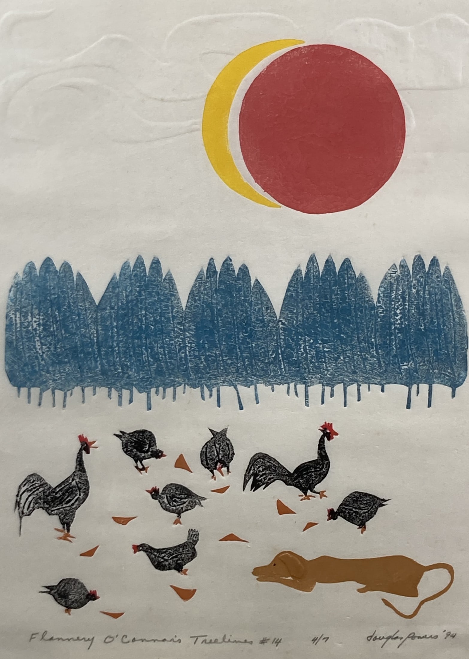 Douglas Powers, Flannery O'Connor's Treelines #14, Block Print - 2