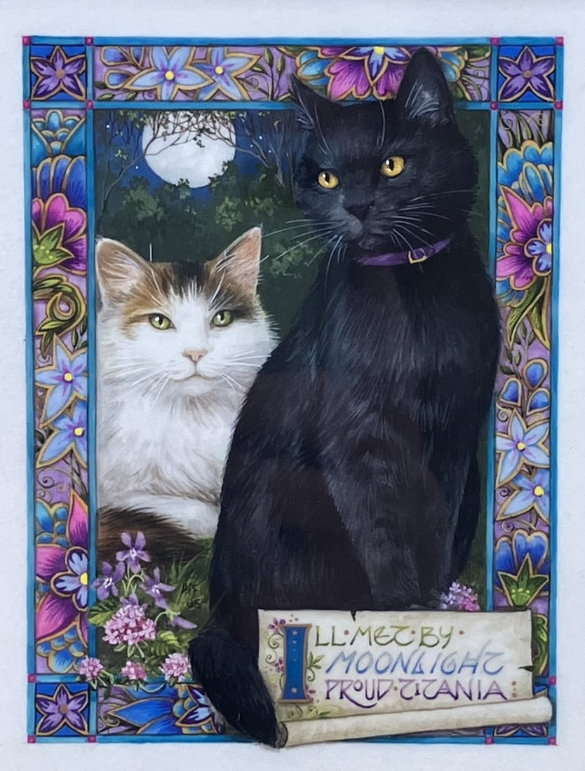 Debby Faulkner-Stevens, Cat Miniature, Painting - 2