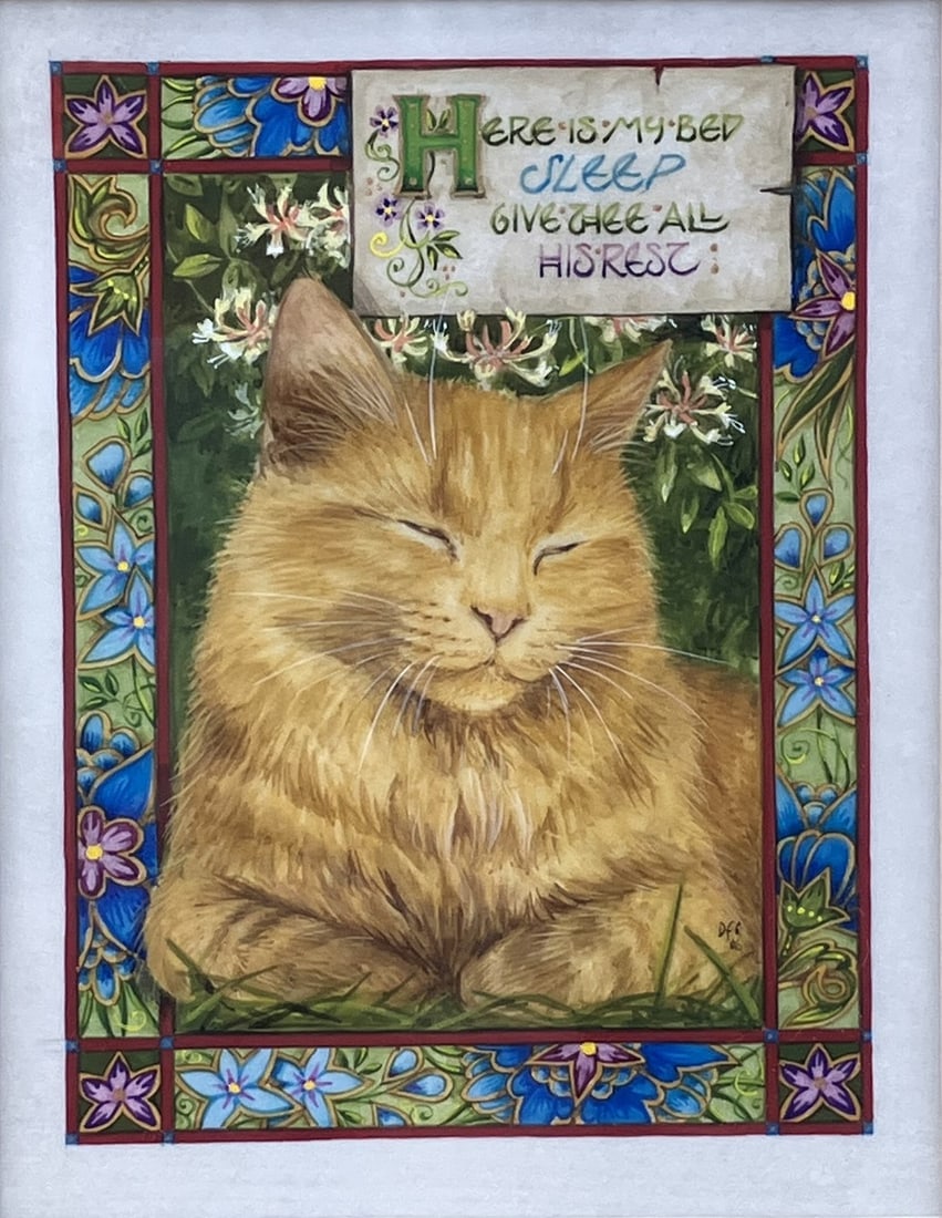 Debby Faulkner-Stevens, Cat Miniature, Painting - 2