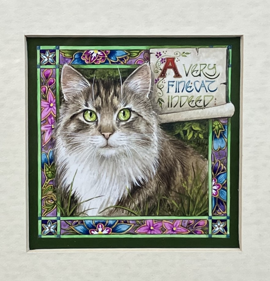 Debby Faulkner-Stevens, Cat Miniature, Painting - 2