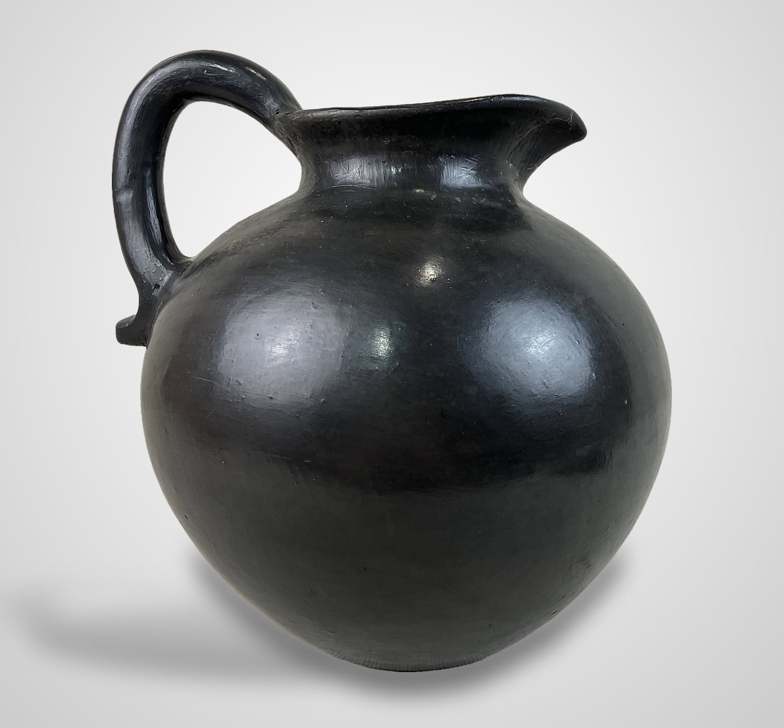 Bauhaus Black Pottery Pitcher - 5