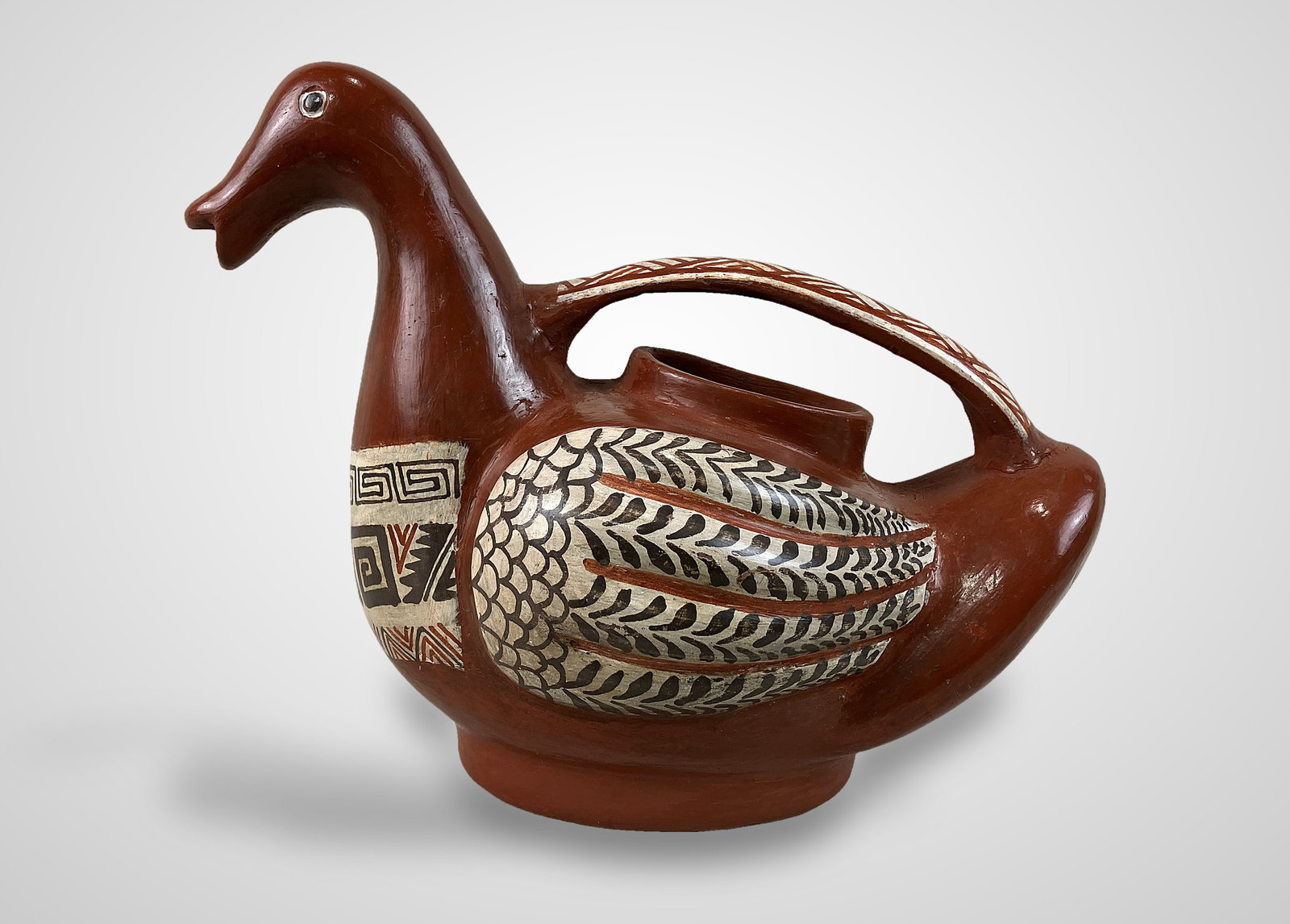 Mexican Folk Pottery Bird Jug - 2
