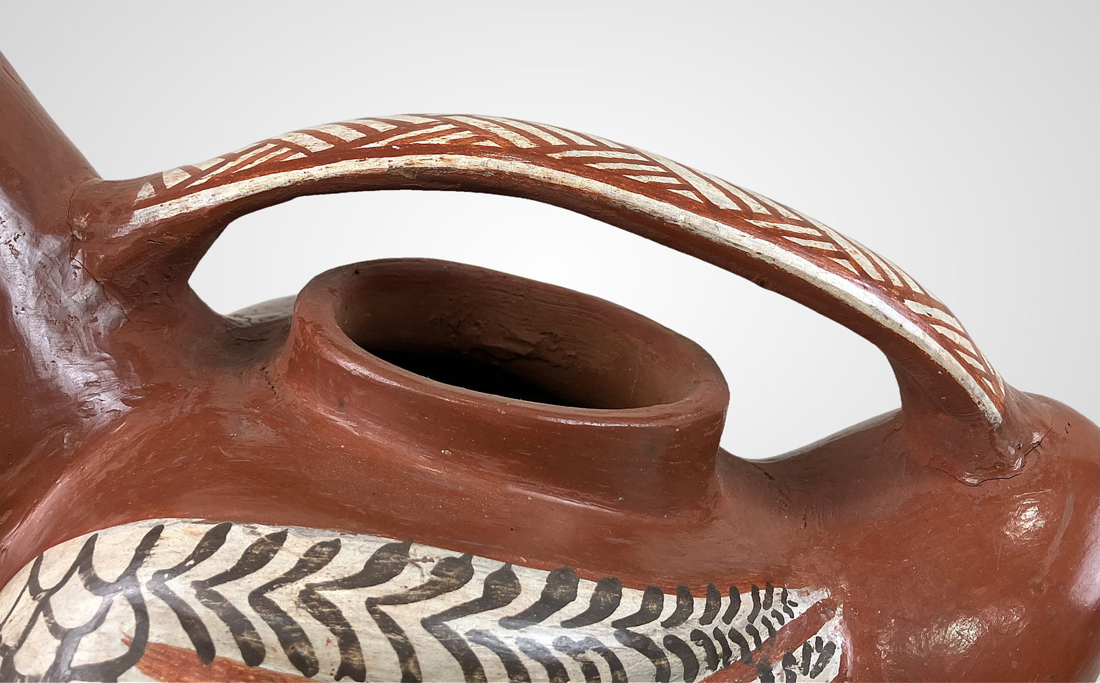 Mexican Folk Pottery Bird Jug - 4