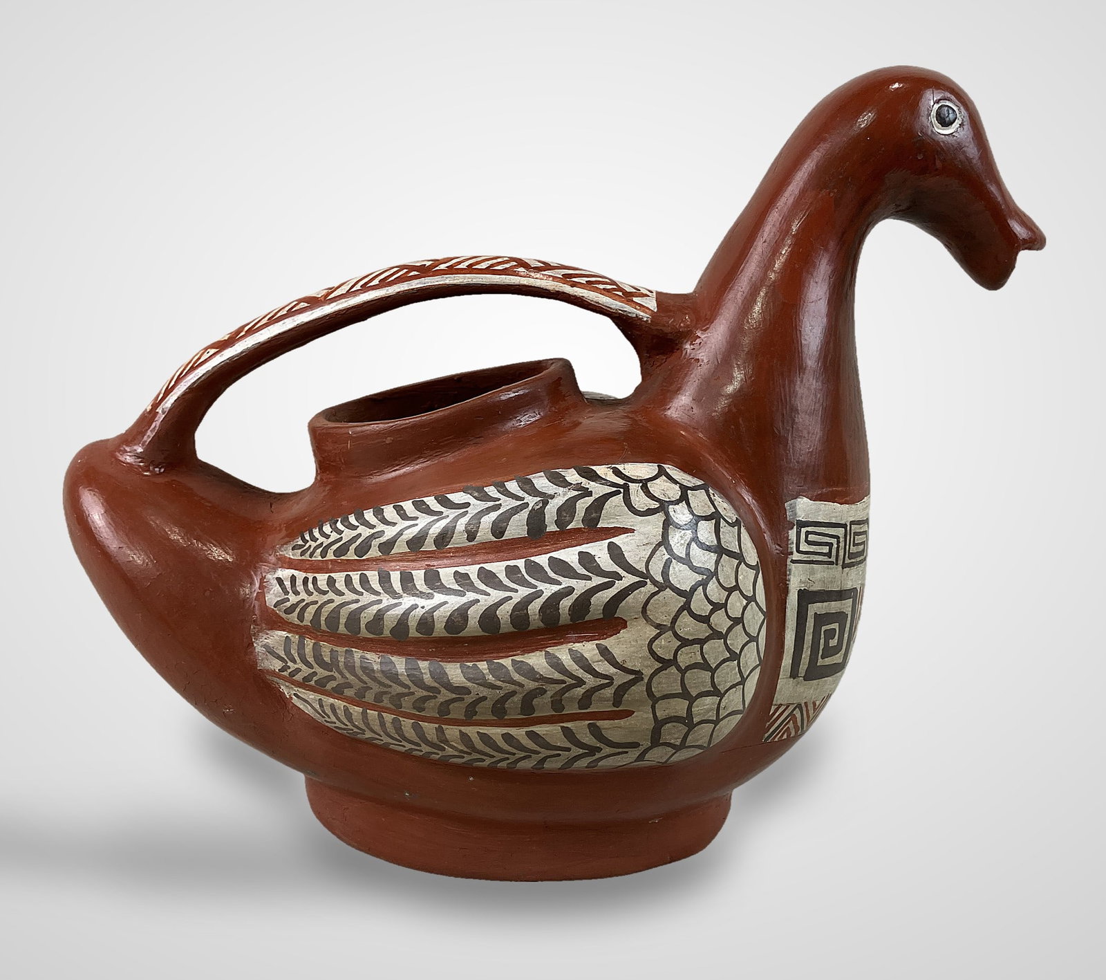 Mexican Folk Pottery Bird Jug - 6