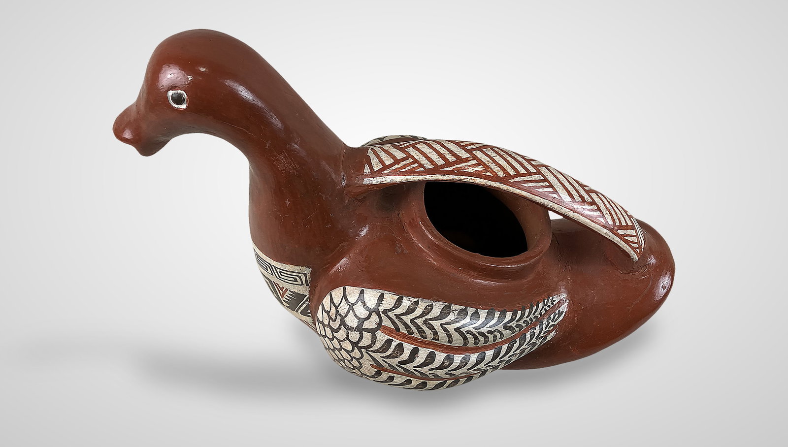 Mexican Folk Pottery Bird Jug - 8
