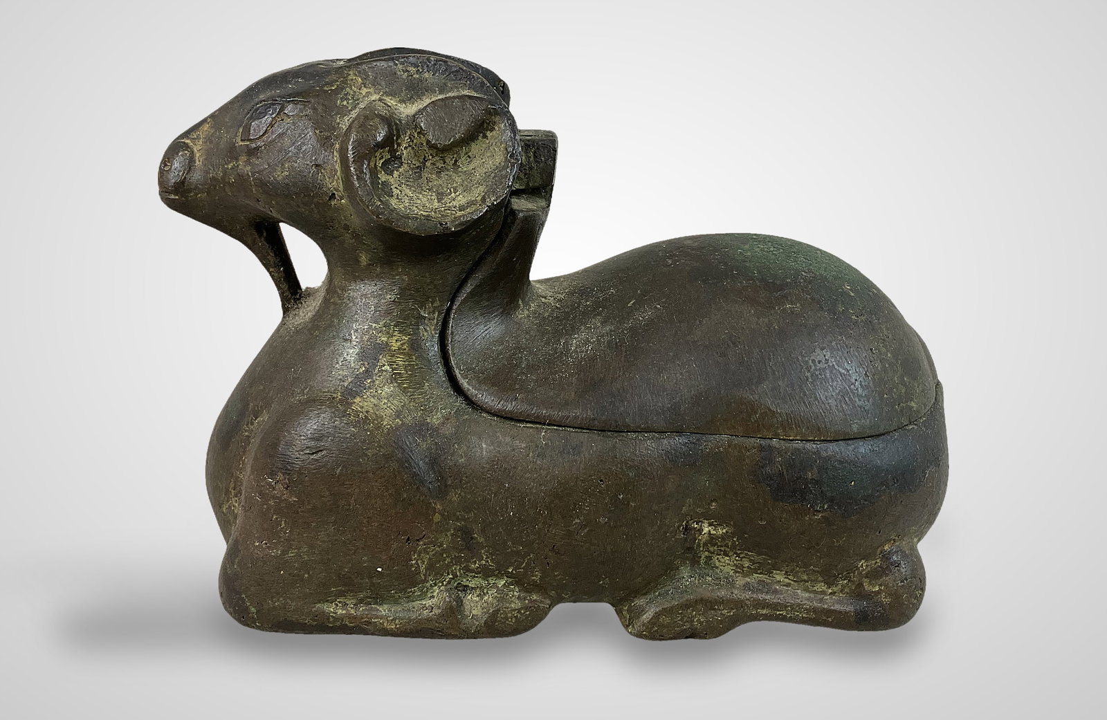 Chinese Bronze Ram Oil Lamp - 2