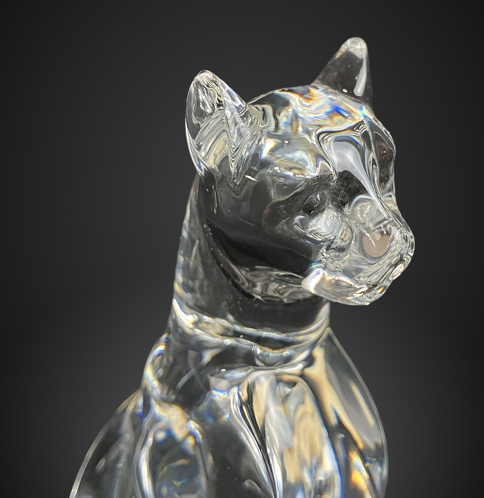 Baccarat Crystal Egyptian Cat Figurine - 2