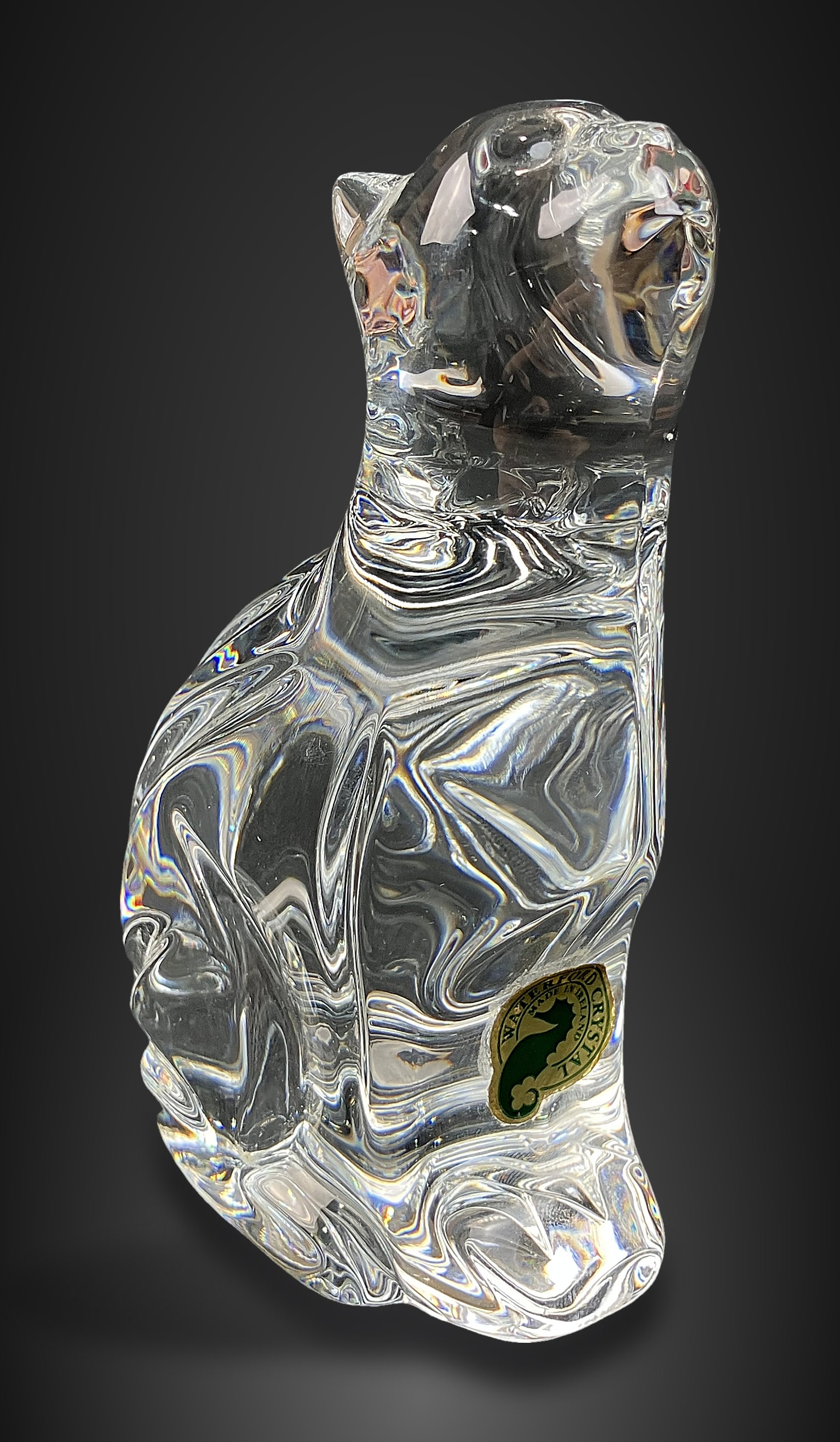 Waterford Crystal Cat Figurine - 2
