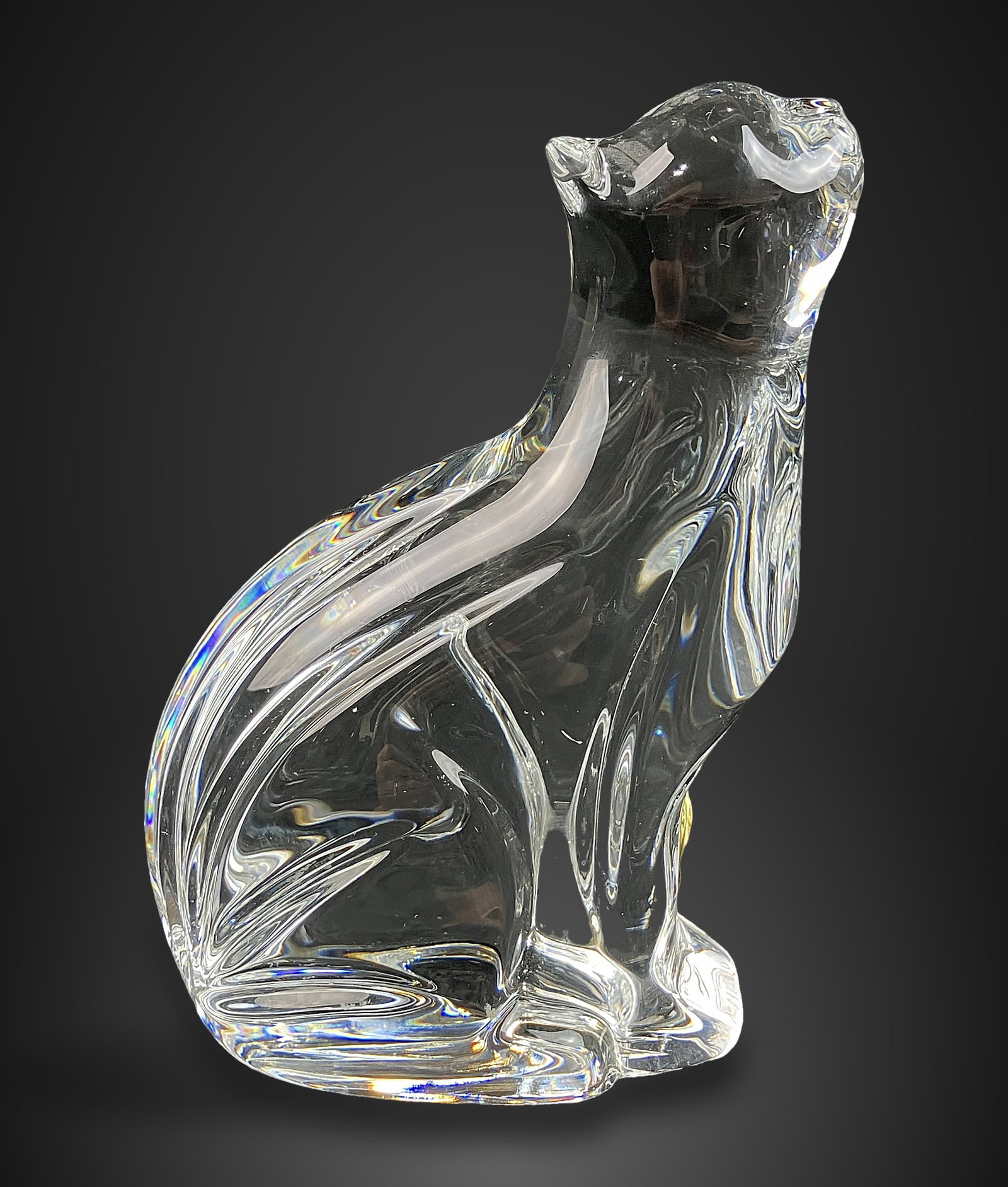 Waterford Crystal Cat Figurine - 7