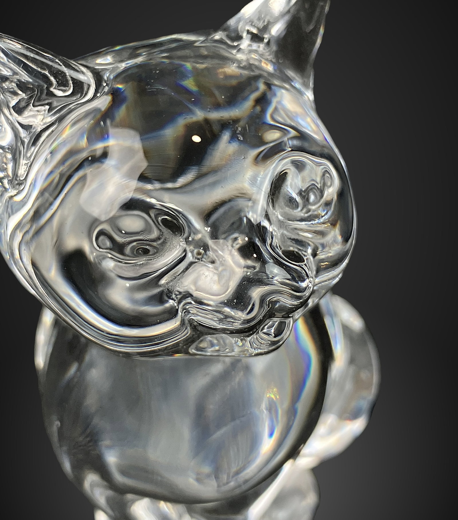 Daum France Crystal Cat Figurine - 2