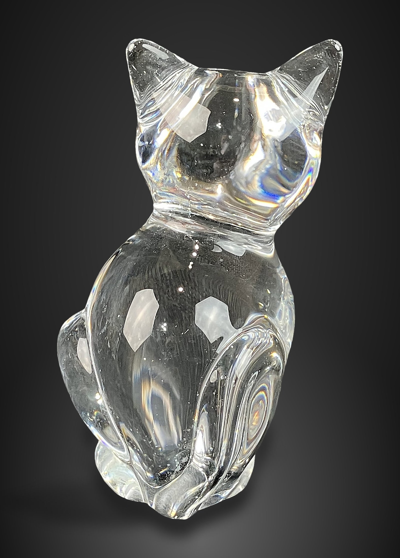 Daum France Crystal Cat Figurine - 4