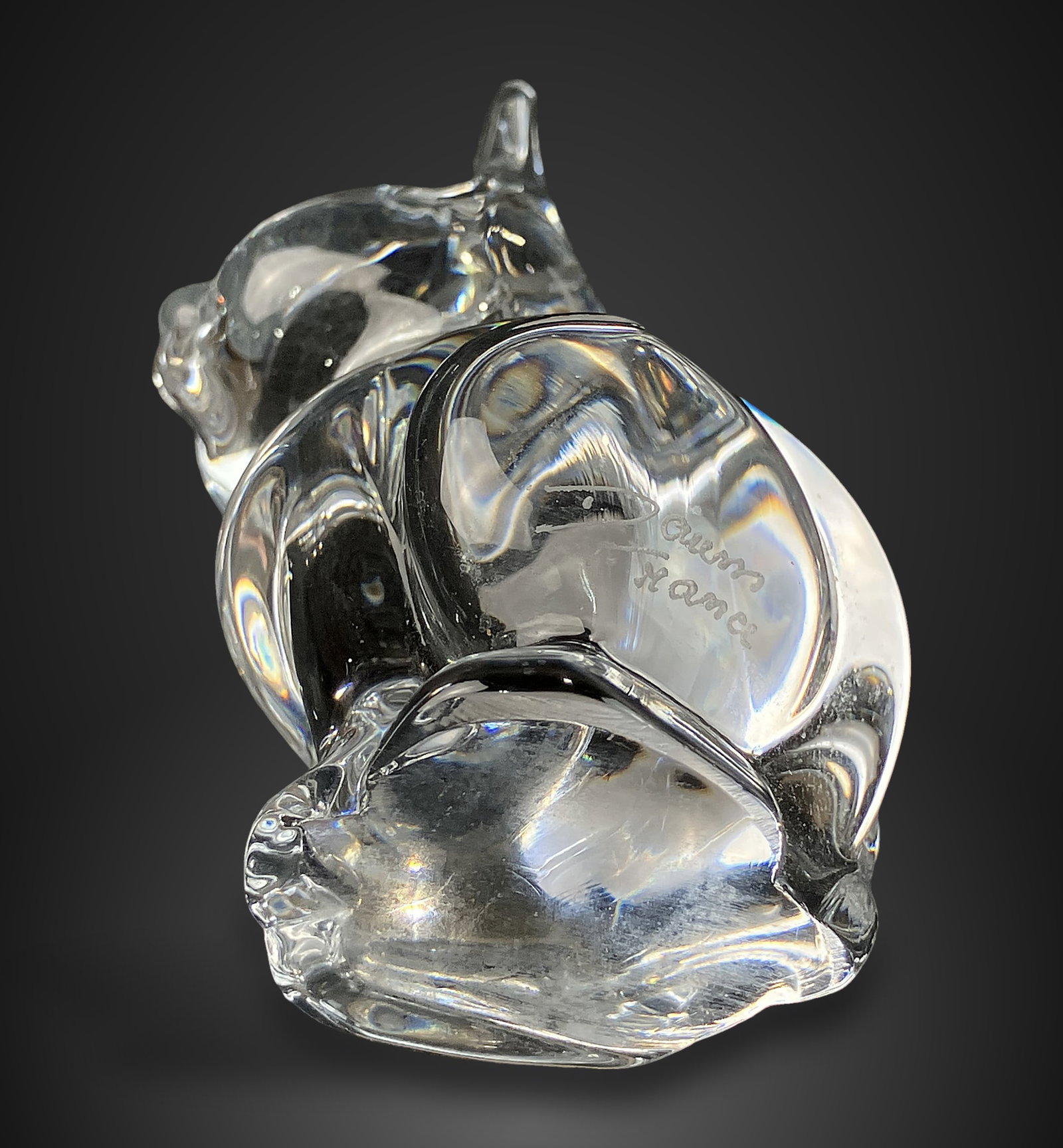 Daum France Crystal Cat Figurine - 6