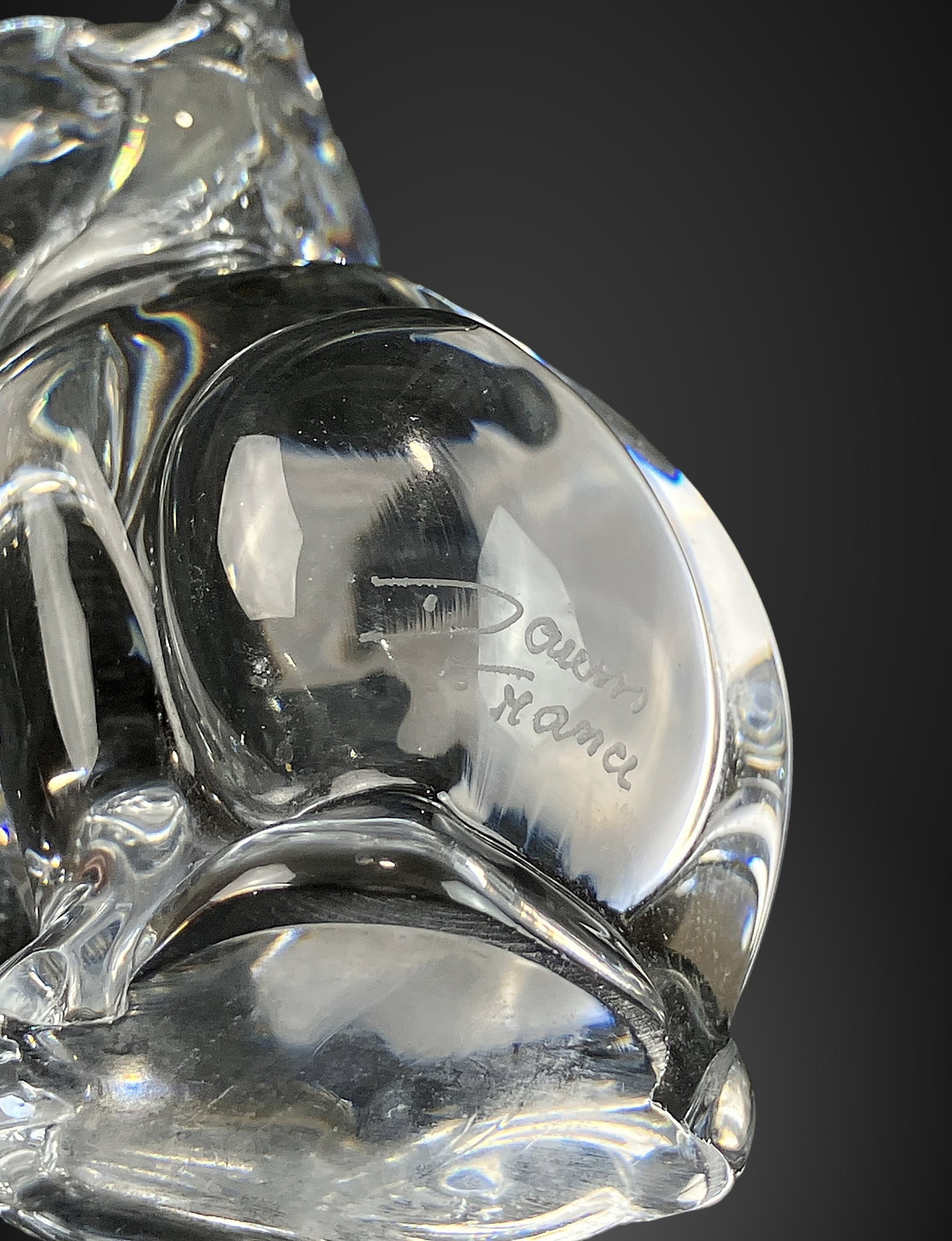 Daum France Crystal Cat Figurine - 7