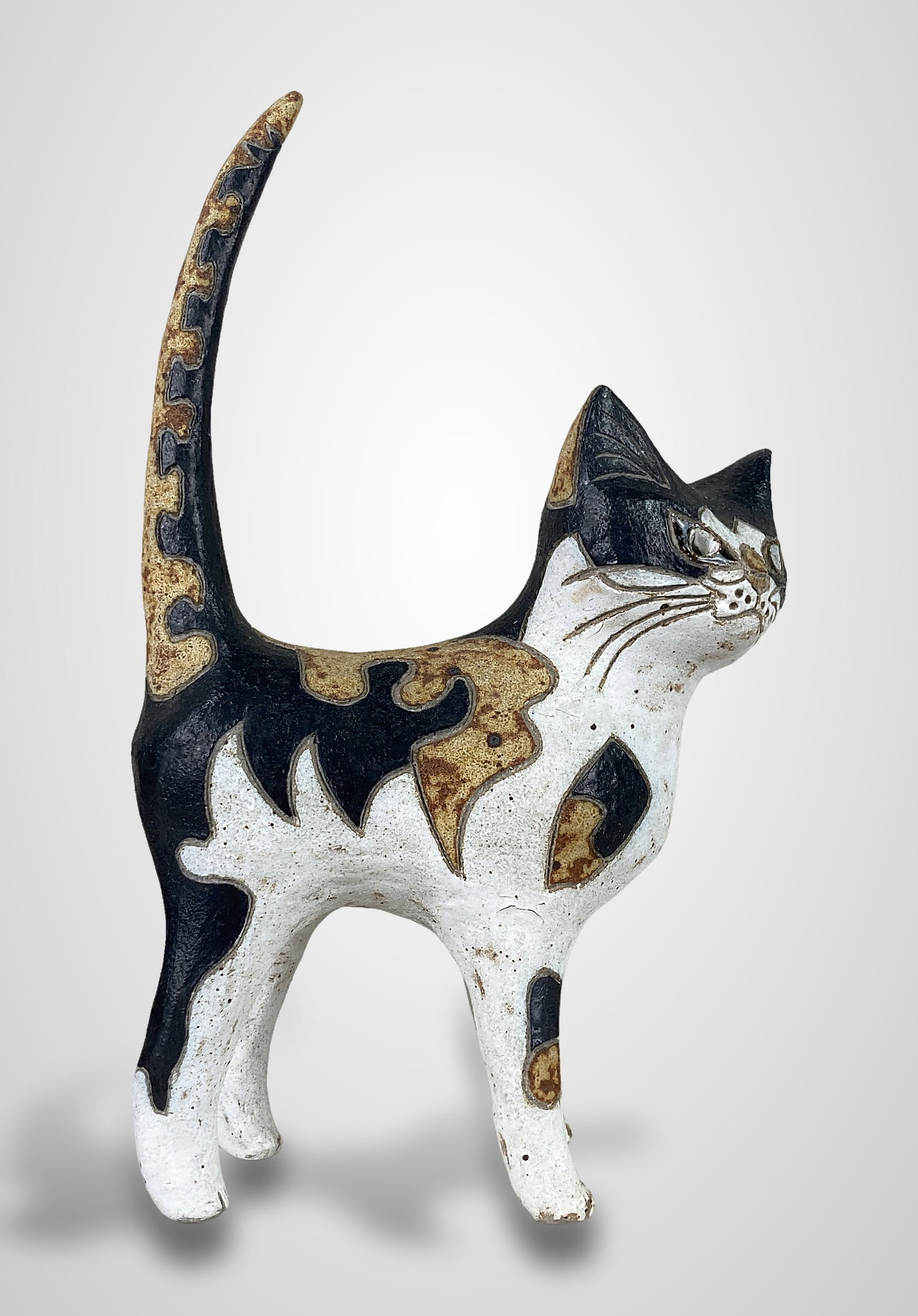Rosemary Wren Stoneware Cat Sculpture - 2