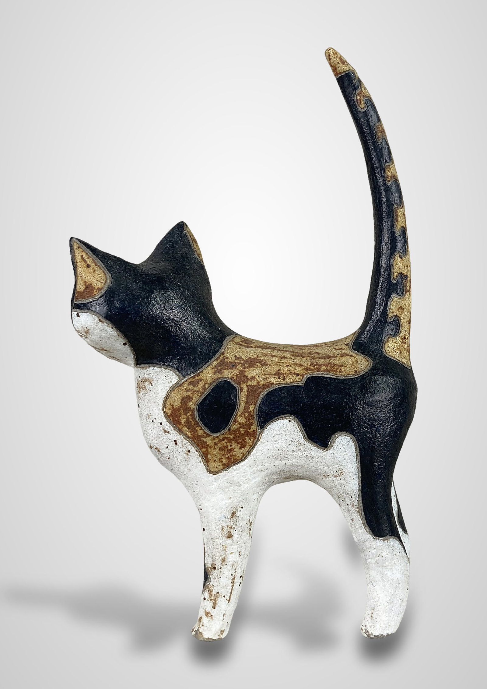 Rosemary Wren Stoneware Cat Sculpture - 4